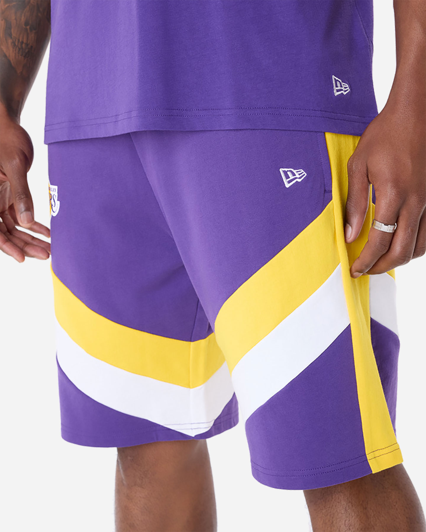 Abbigliamento basket NEW ERA PANEL LAKERS M - Viola - 3 | Cisalfa Sport
