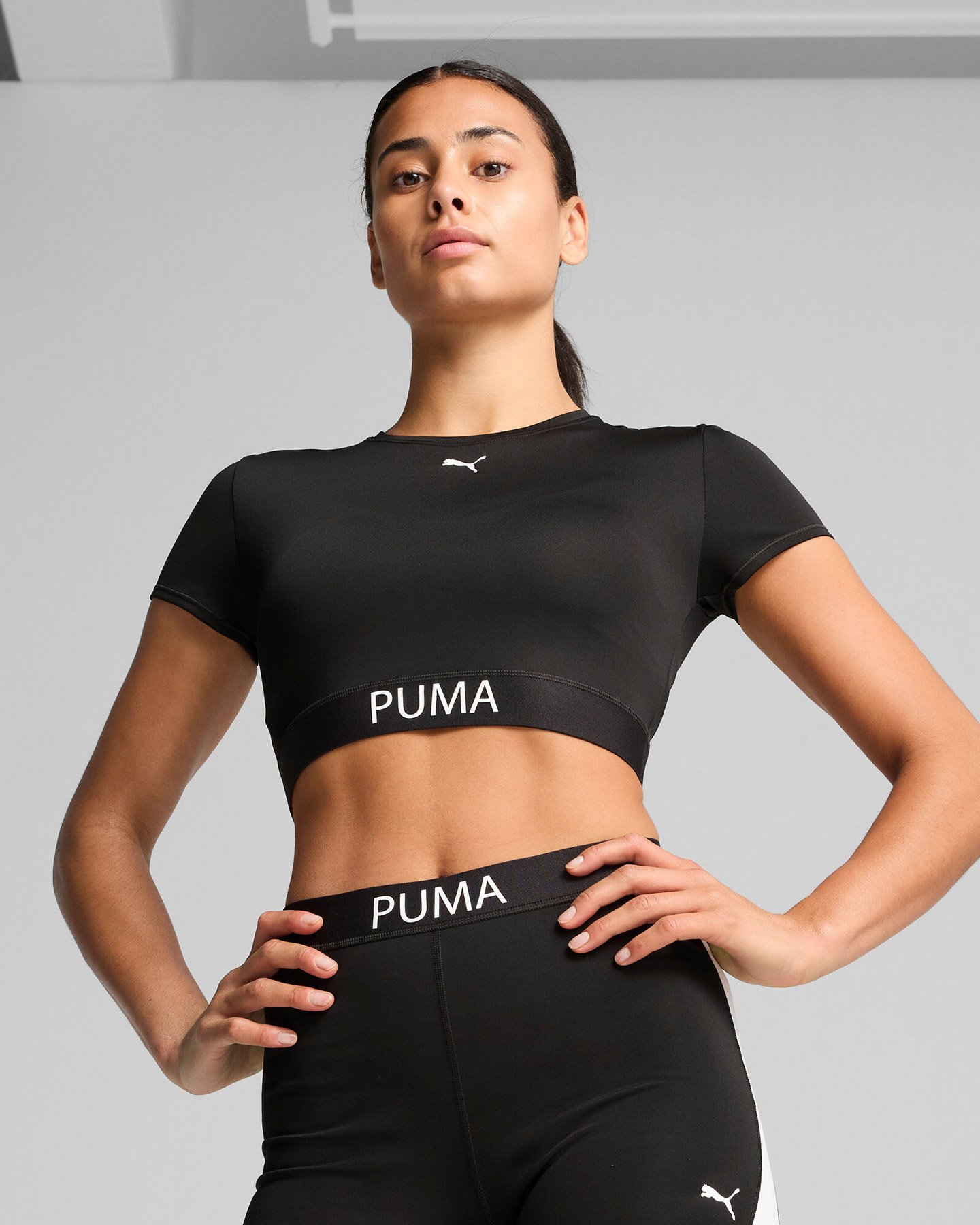 T-shirt training PUMA CROP W - Nero - 2 | Cisalfa Sport