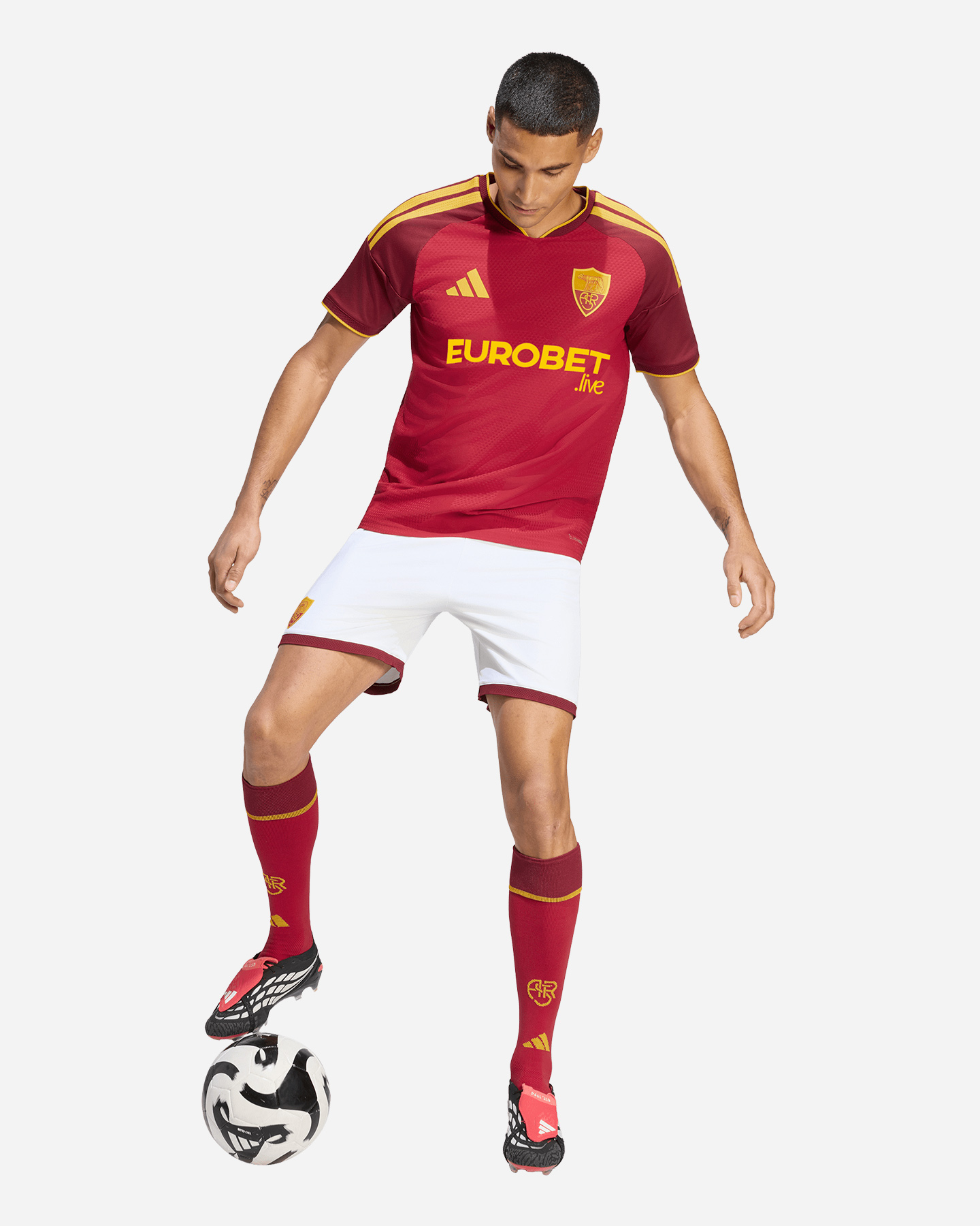 Maglia calcio ufficiale ADIDAS AS ROMA HOME AUTHENTIC 26-27 M - 4 | Cisalfa Sport