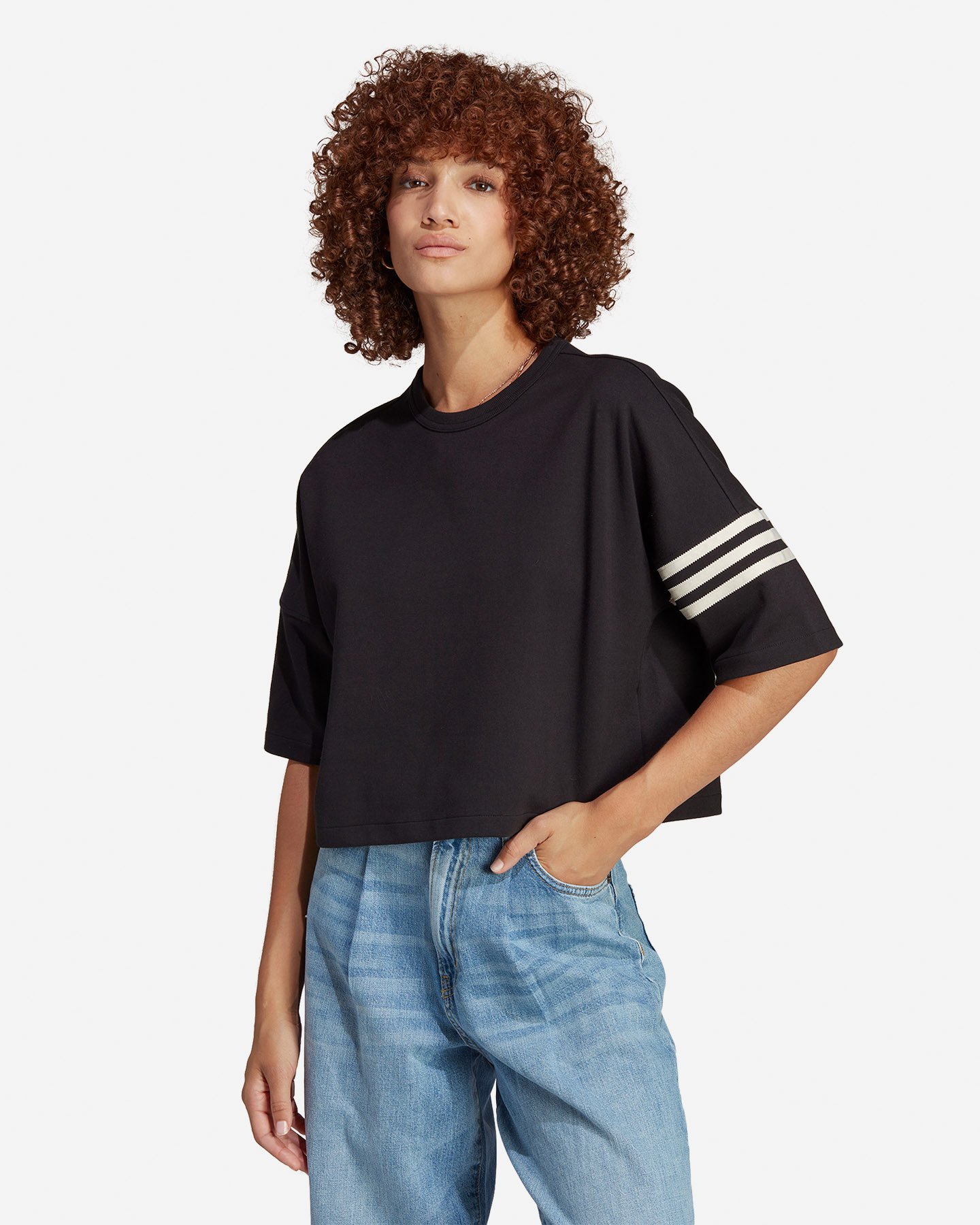 T-shirt ADIDAS ORIGINAL 3STRIPES W - Nero - 1 | Cisalfa Sport