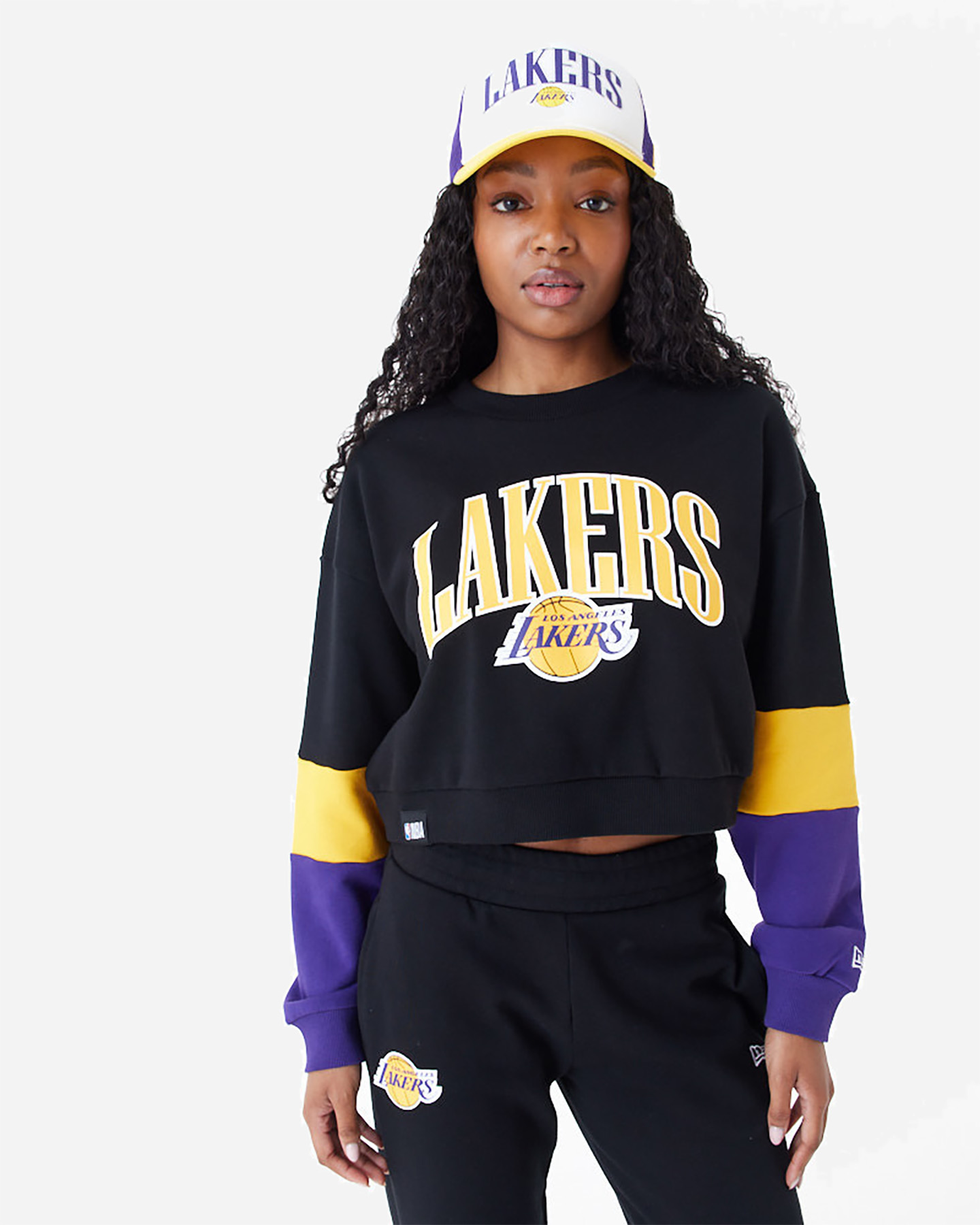 Felpa NEW ERA LOS ANGELES LAKERS W - Nero - 3 | Cisalfa Sport