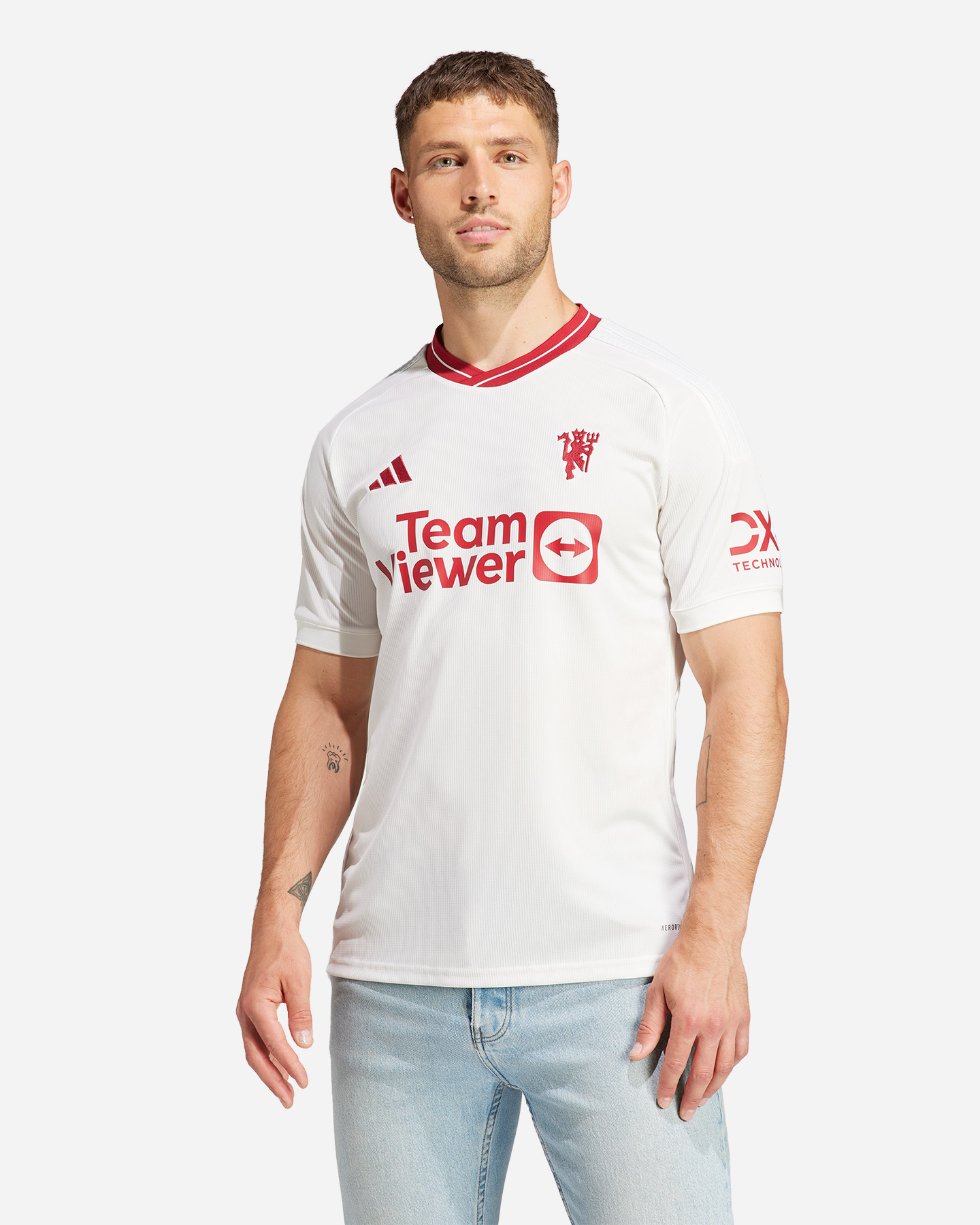Maglia calcio ufficiale ADIDAS MANCHESTER UNITED THIRD 23-24 M - Bianco - 2 | Cisalfa Sport