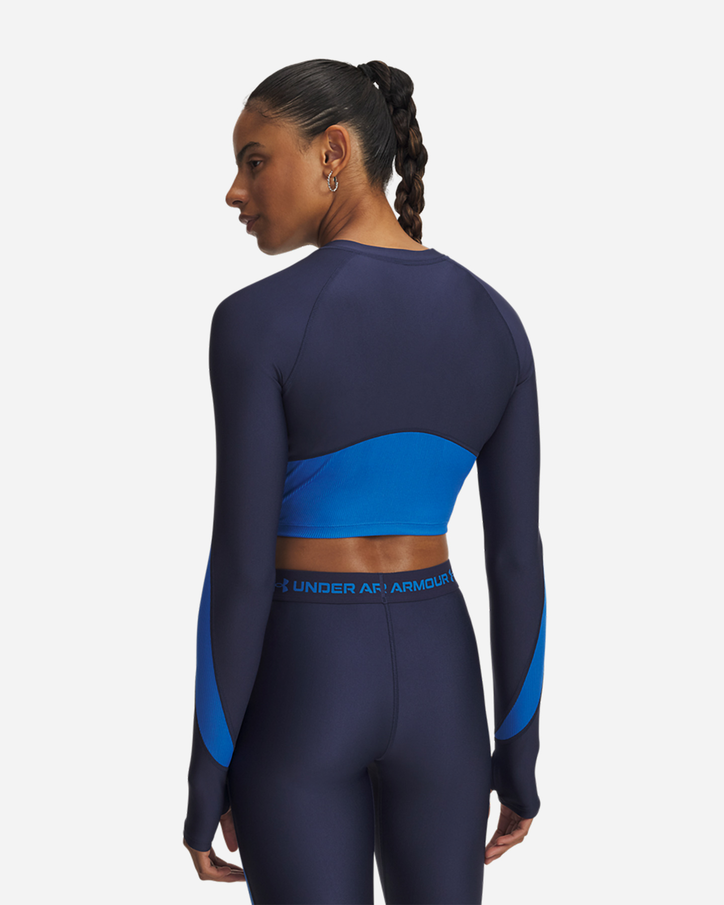 T-shirt training UNDER ARMOUR HEATGEAR RIB W - Blu - 1 | Cisalfa Sport