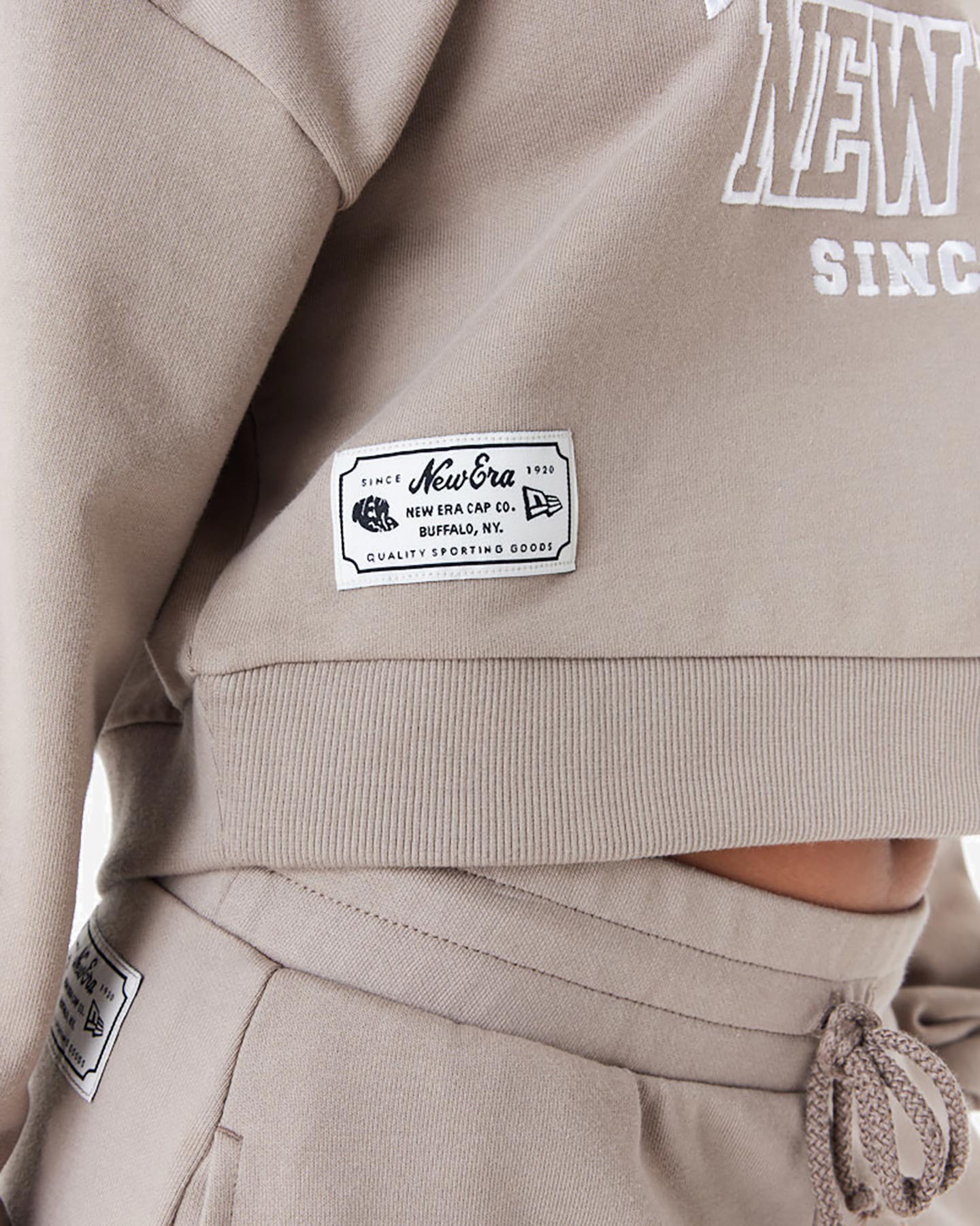 Felpa NEW ERA CROP BIG LOGO W - Beige - 5 | Cisalfa Sport
