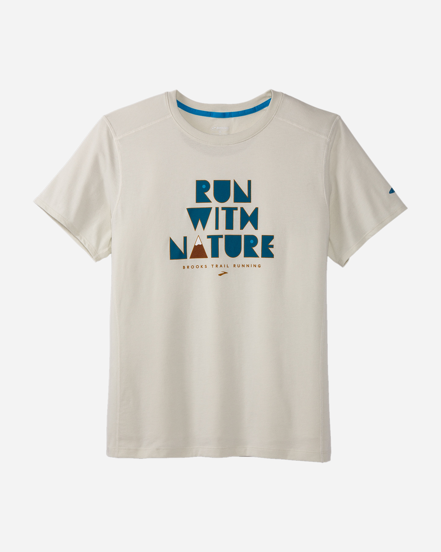 T-shirt running BROOKS DISTANCE SHORT SLEEV 2.0 M - Bianco - 0 | Cisalfa Sport