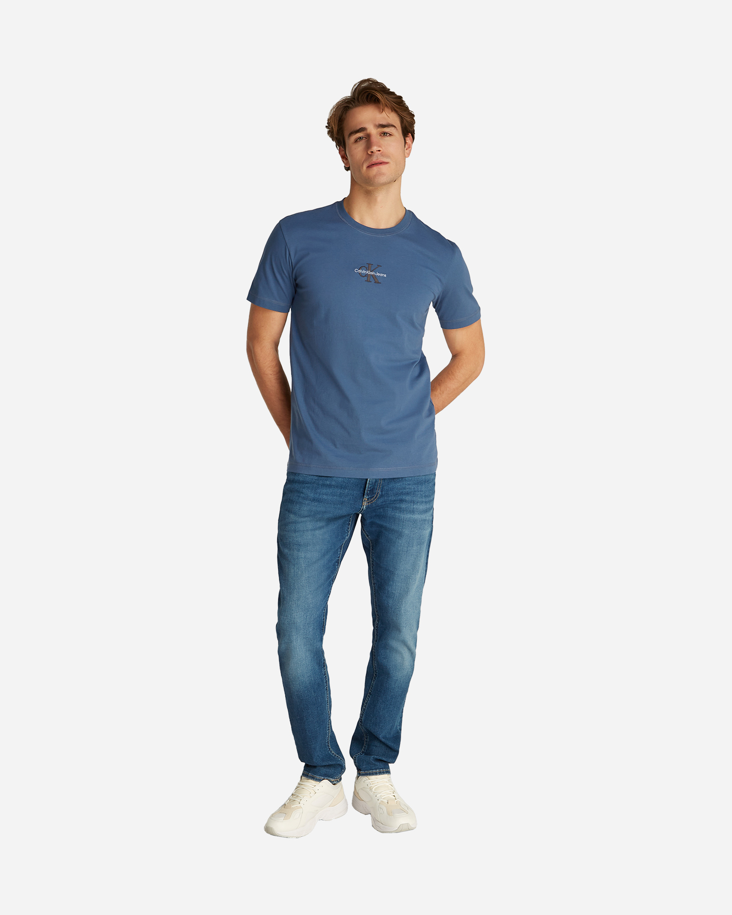 T-shirt CALVIN KLEIN JEANS MONOLOGO M - Blu - 3 | Cisalfa Sport