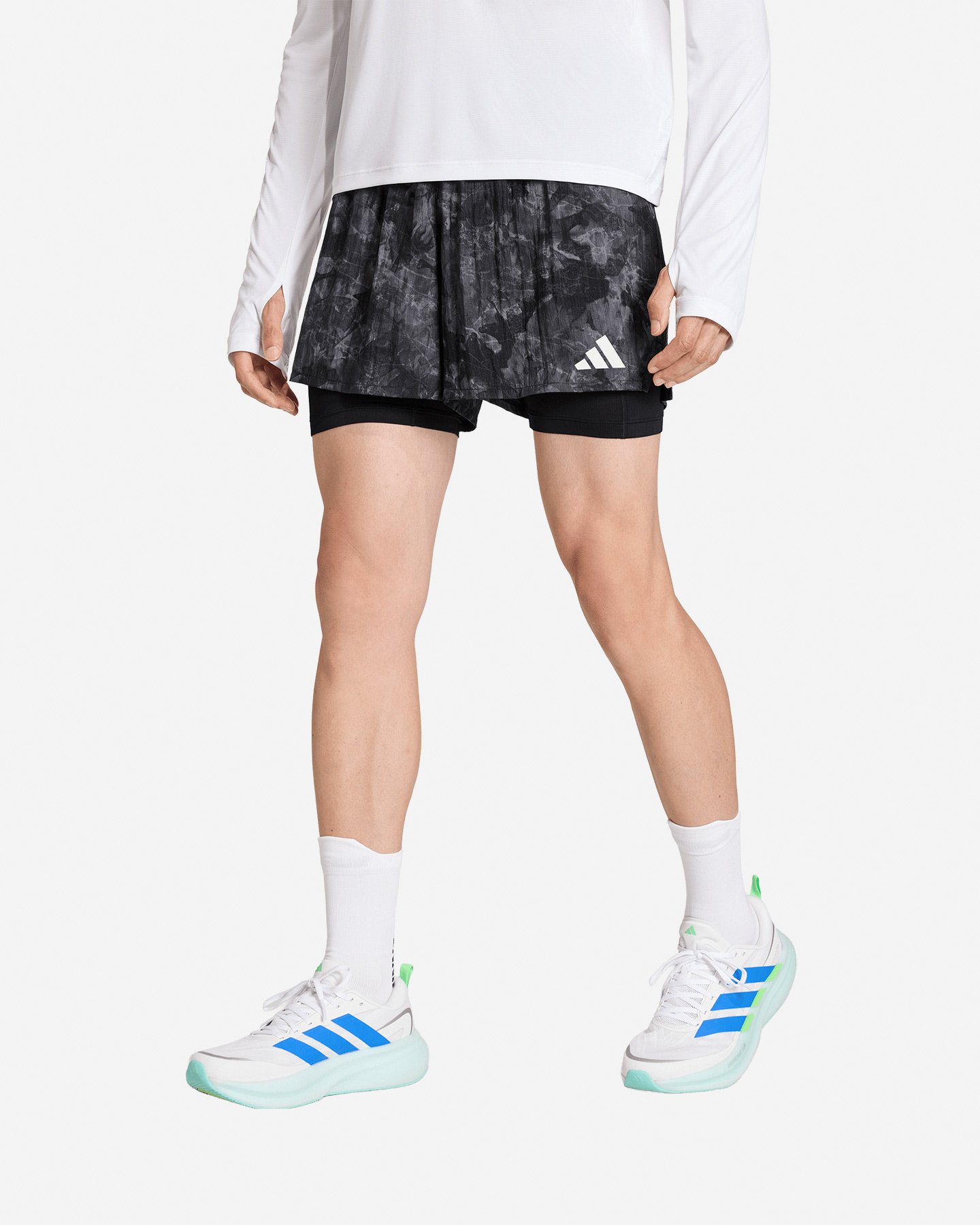 Short running ADIDAS ADI365 SPRAY DYE 2IN1 M - Nero - 1 | Cisalfa Sport