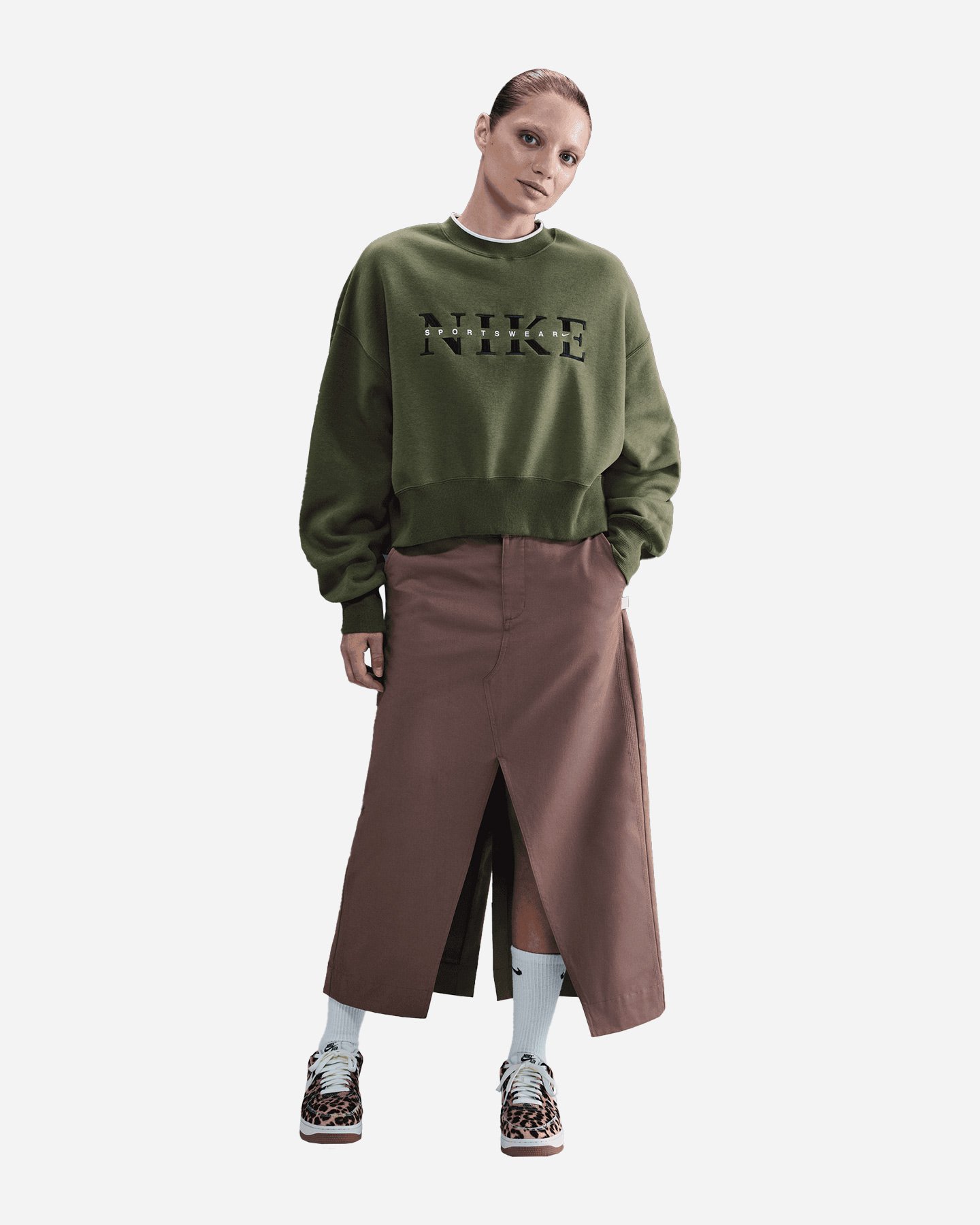Felpa NIKE BIG LOGO PHOENIX W - Verde - 1 | Cisalfa Sport