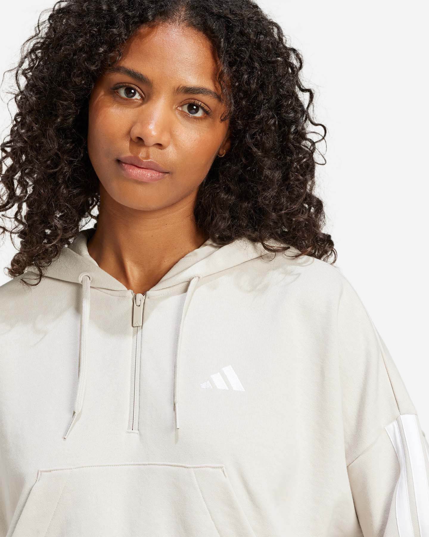 Felpa ADIDAS 3STRIPES ESSENTIAL W - Grigio - 4 | Cisalfa Sport