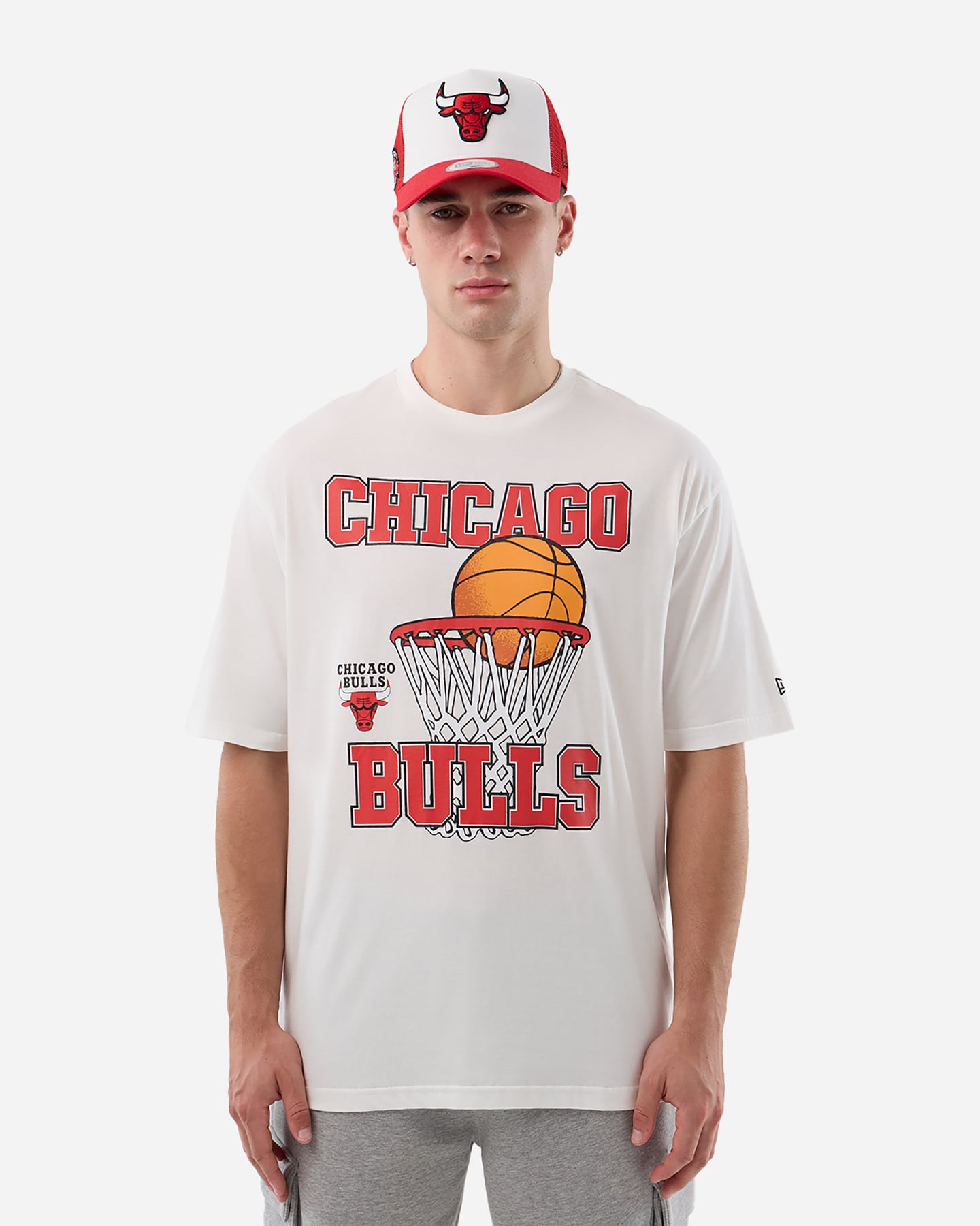 New Era Chicago Bulls Nba Graphic M - Maglia Basket - Uomo - Bianco