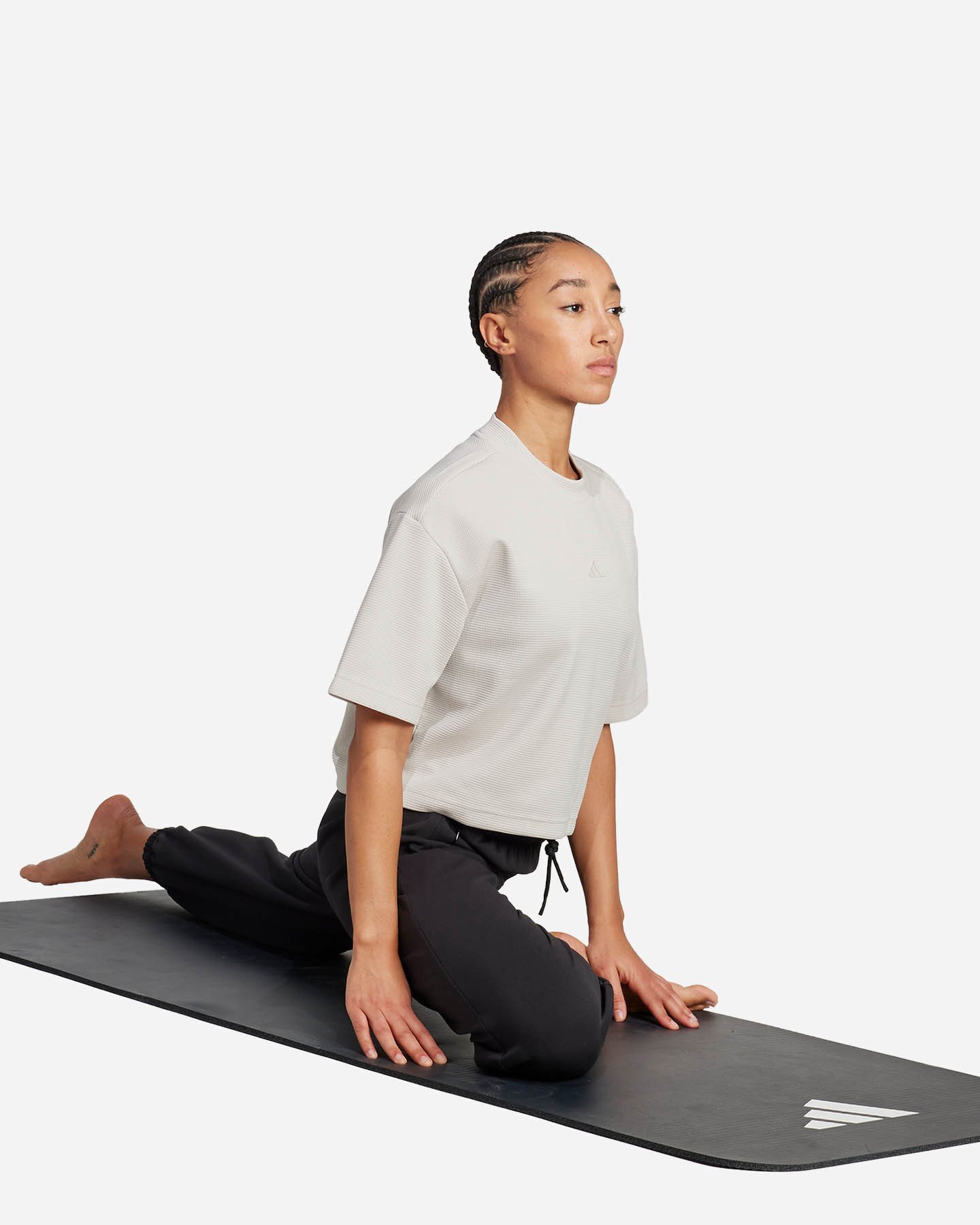 T-shirt training ADIDAS CROP YOGA W - Beige - 3 | Cisalfa Sport