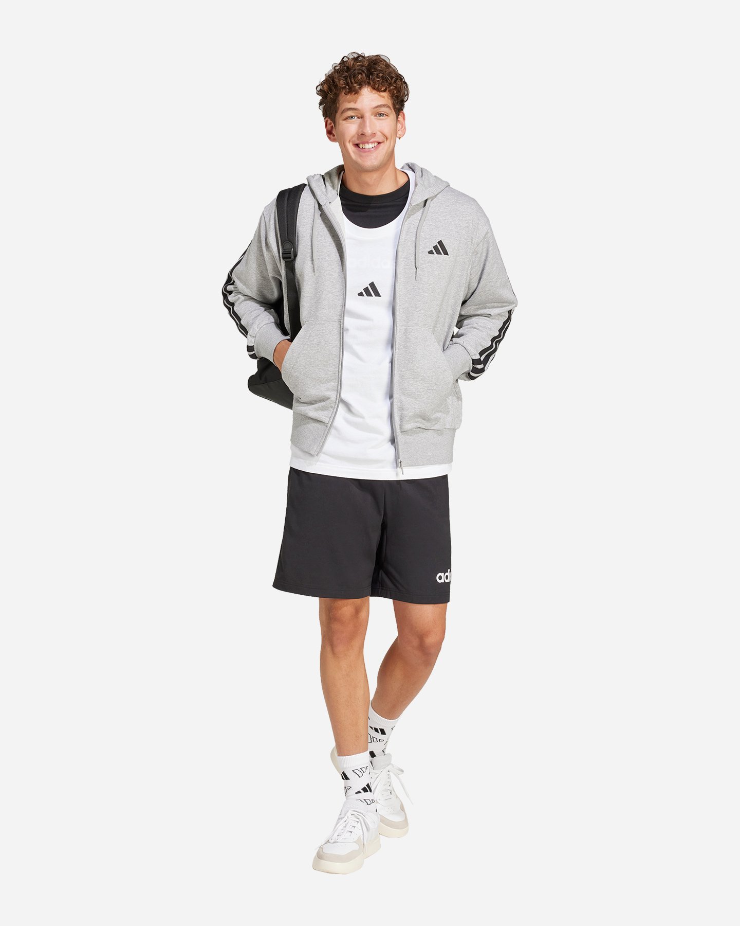 Felpa ADIDAS 3 STRIPES M - Grigio - 3 | Cisalfa Sport