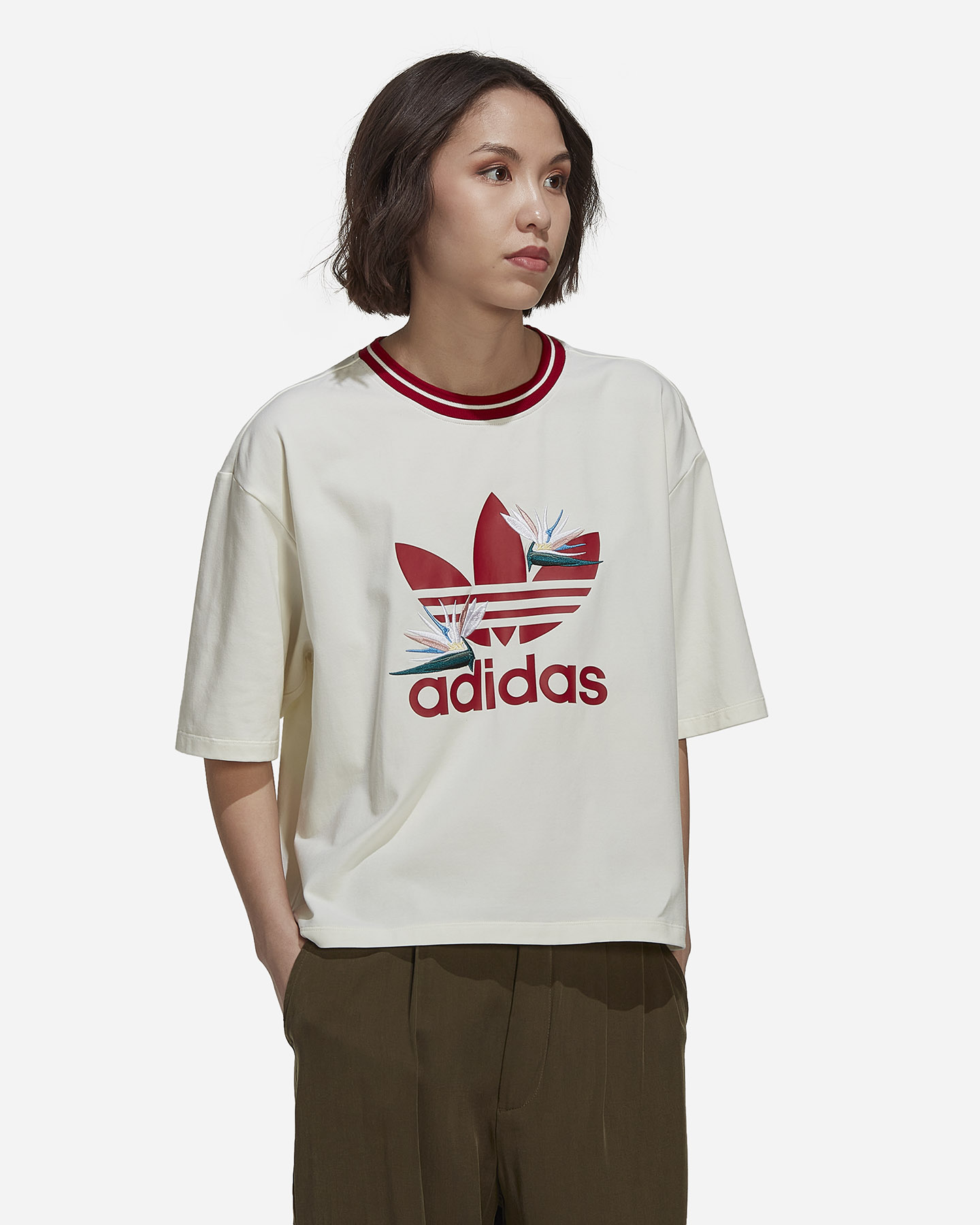 T-shirt ADIDAS ORIGINAL LOOSE THEBE W - Bianco - 1 | Cisalfa Sport