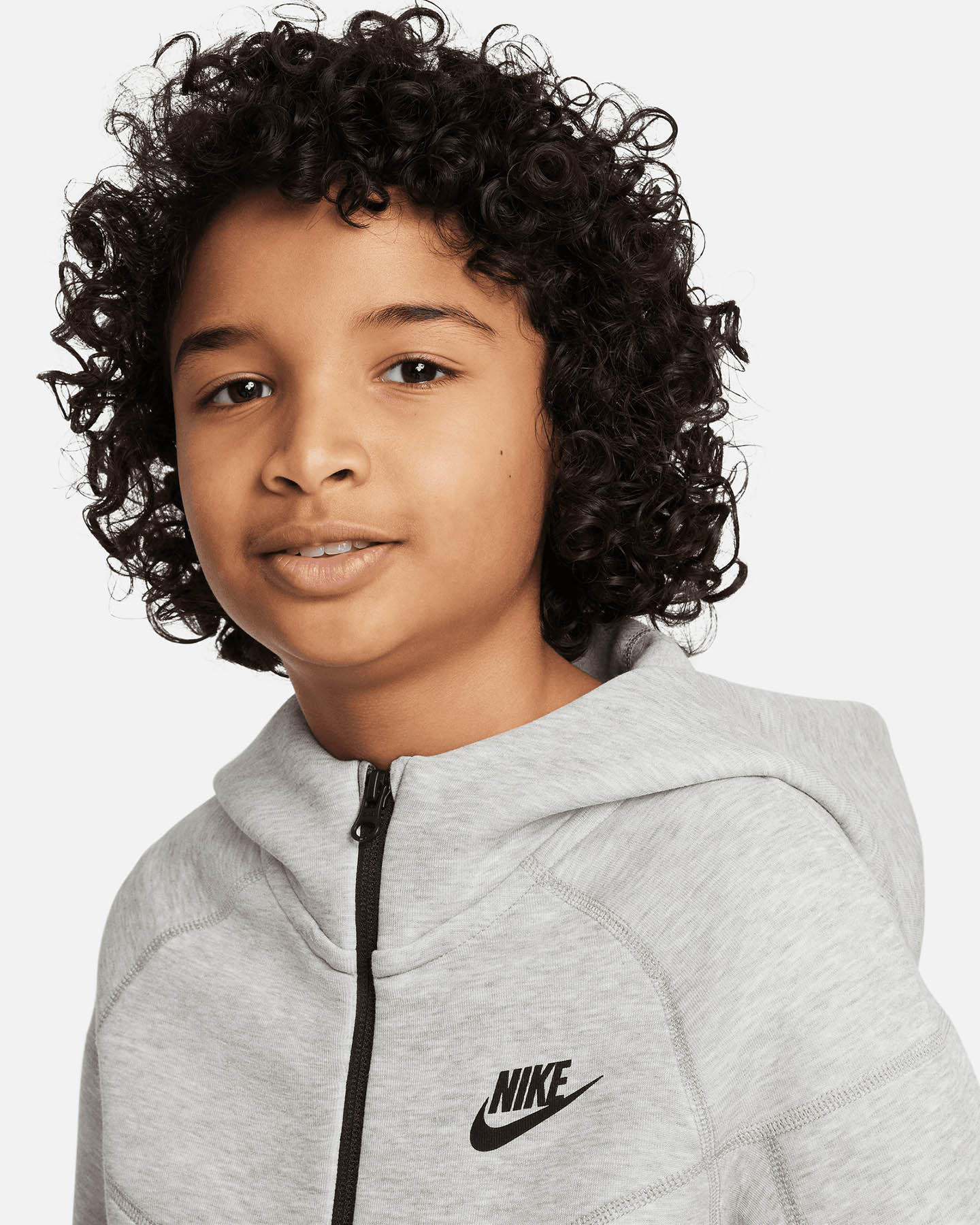 Felpa NIKE TECH FLEECE JR - Grigio - 2 | Cisalfa Sport