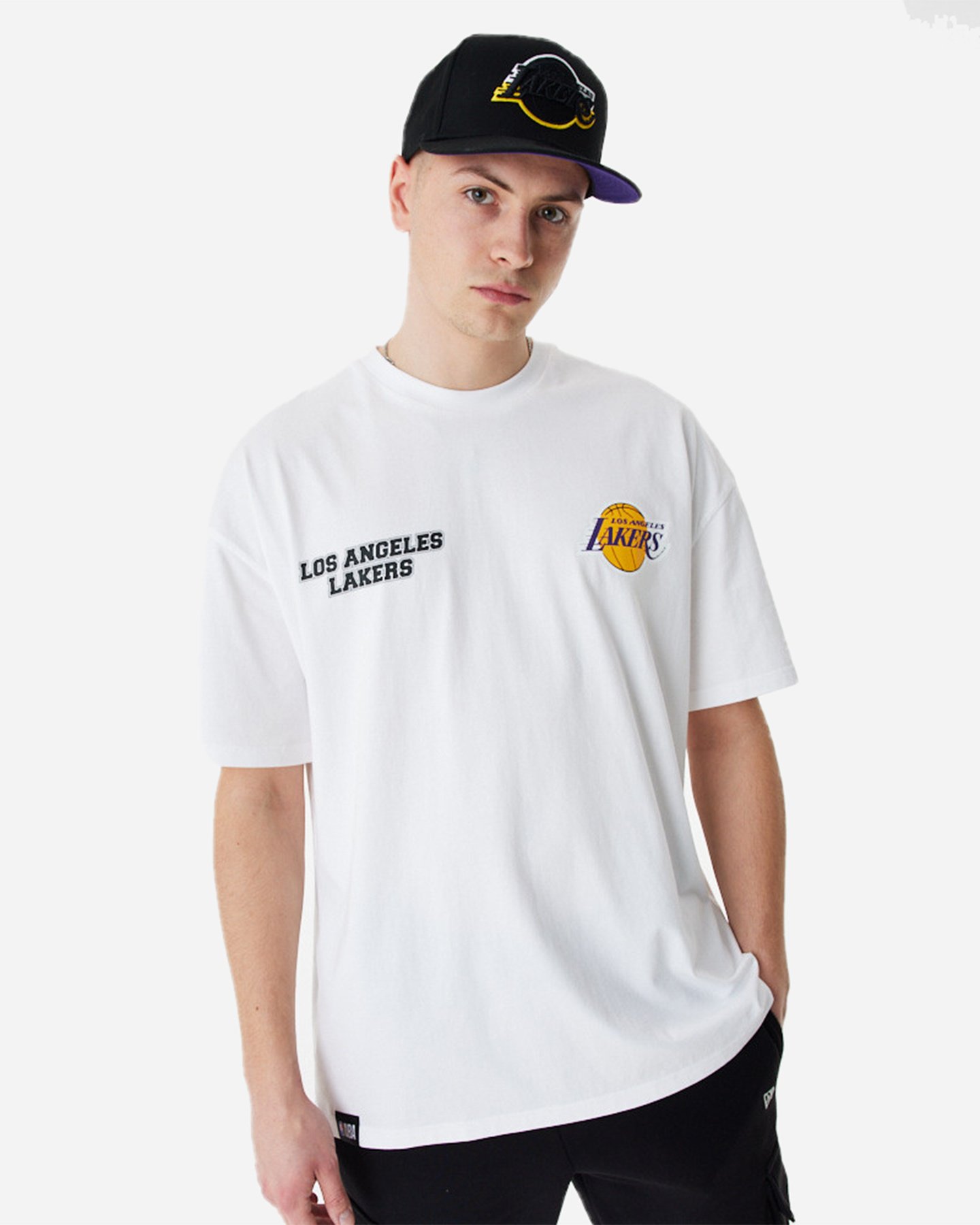 T-shirt NEW ERA LARGE GRAPHIC BP LOS ANGELES LAKERS M - Bianco - 0 | Cisalfa Sport