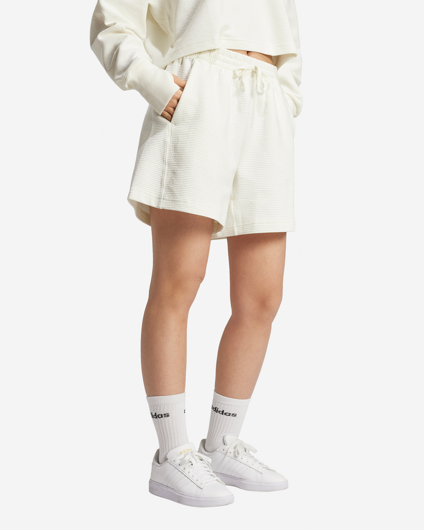 Pantaloncini ADIDAS SMALL LOG SZN W - Bianco - 3 | Cisalfa Sport