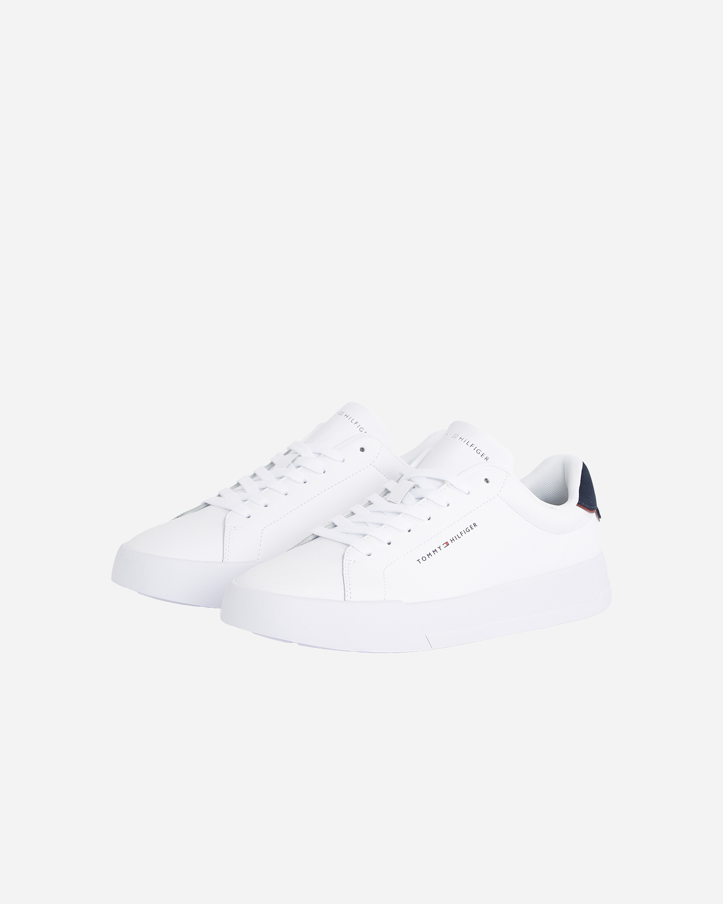Scarpe sneakers TOMMY HILFIGER COURT LEATHER DETAIL M - Bianco - 1 | Cisalfa Sport