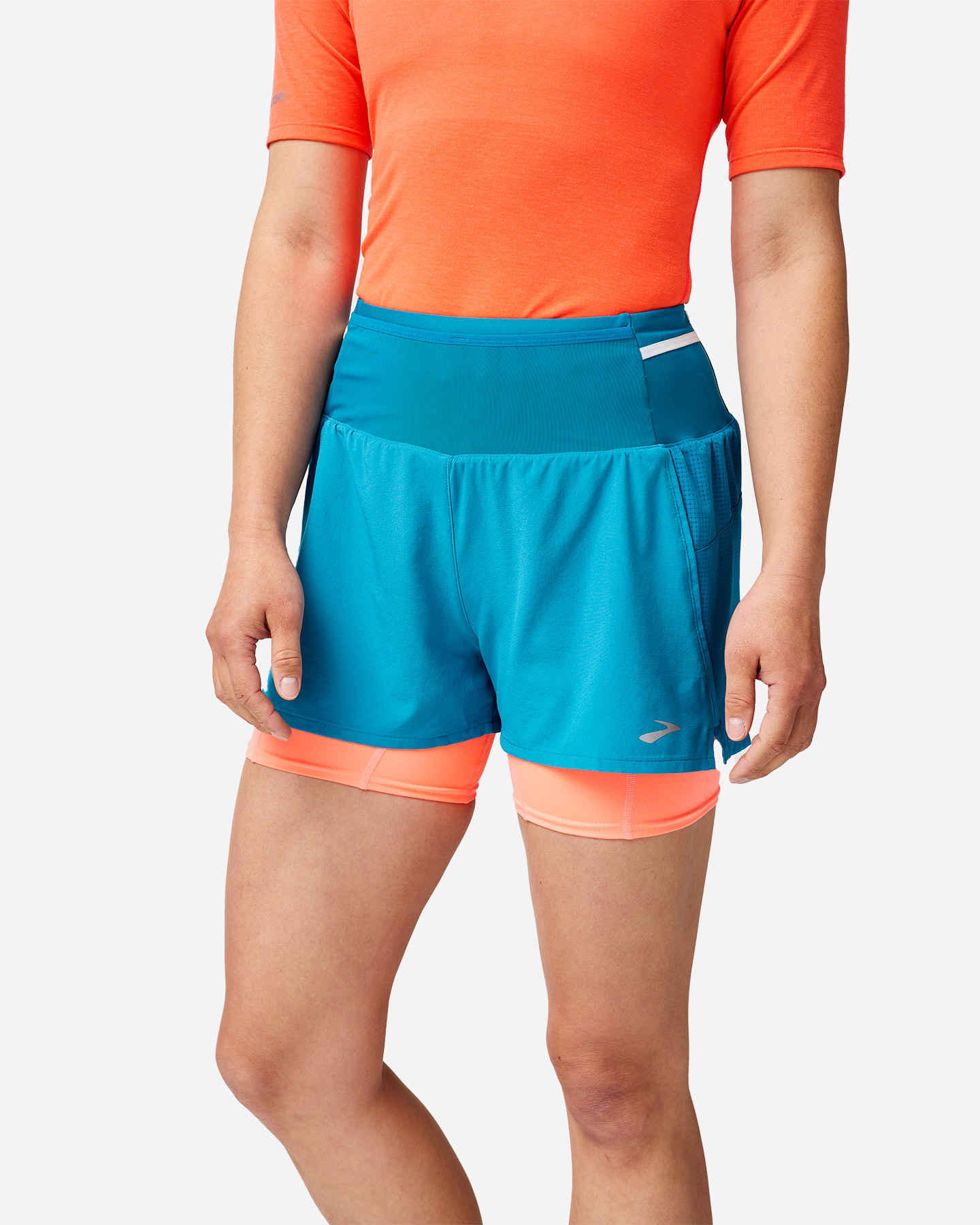 Short running BROOKS HIGH POINT 2IN1 W - Color mix - 1 | Cisalfa Sport