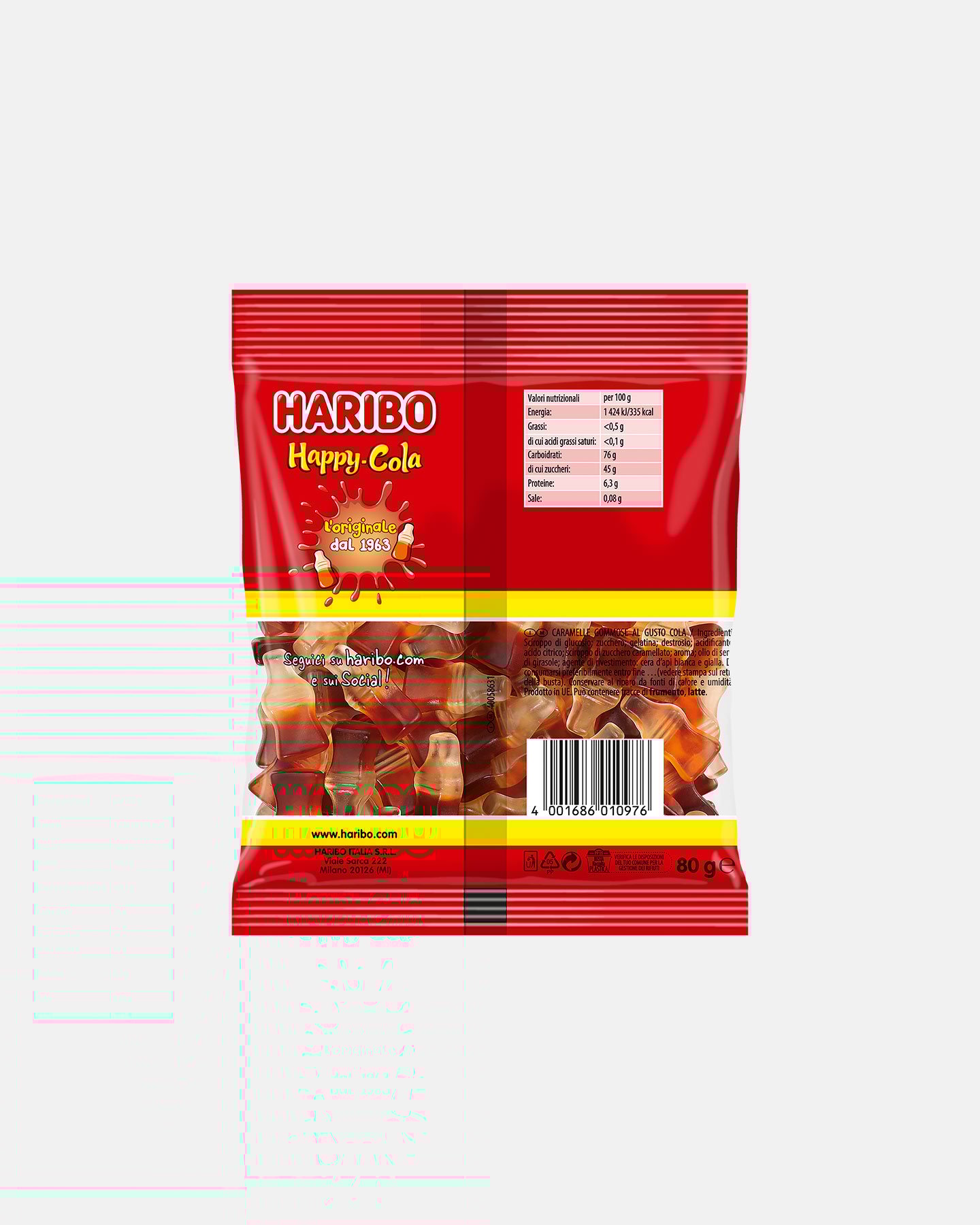 Caramelle HARIBO HAPPY COLA 80 G  - Color mix - 1 | Cisalfa Sport
