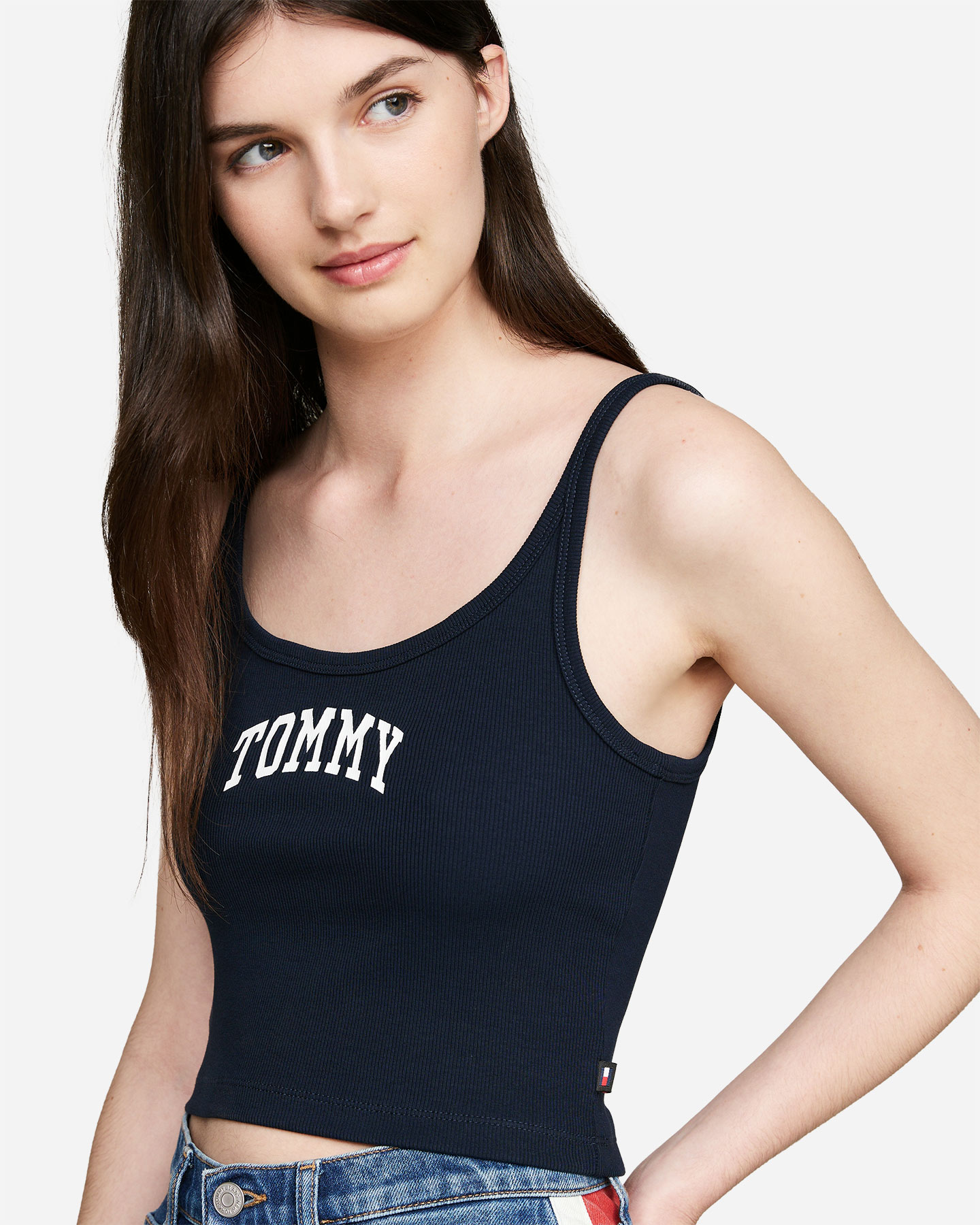 Canotta TOMMY HILFIGER CROP VARSITY W - Blu Navy - 4 | Cisalfa Sport
