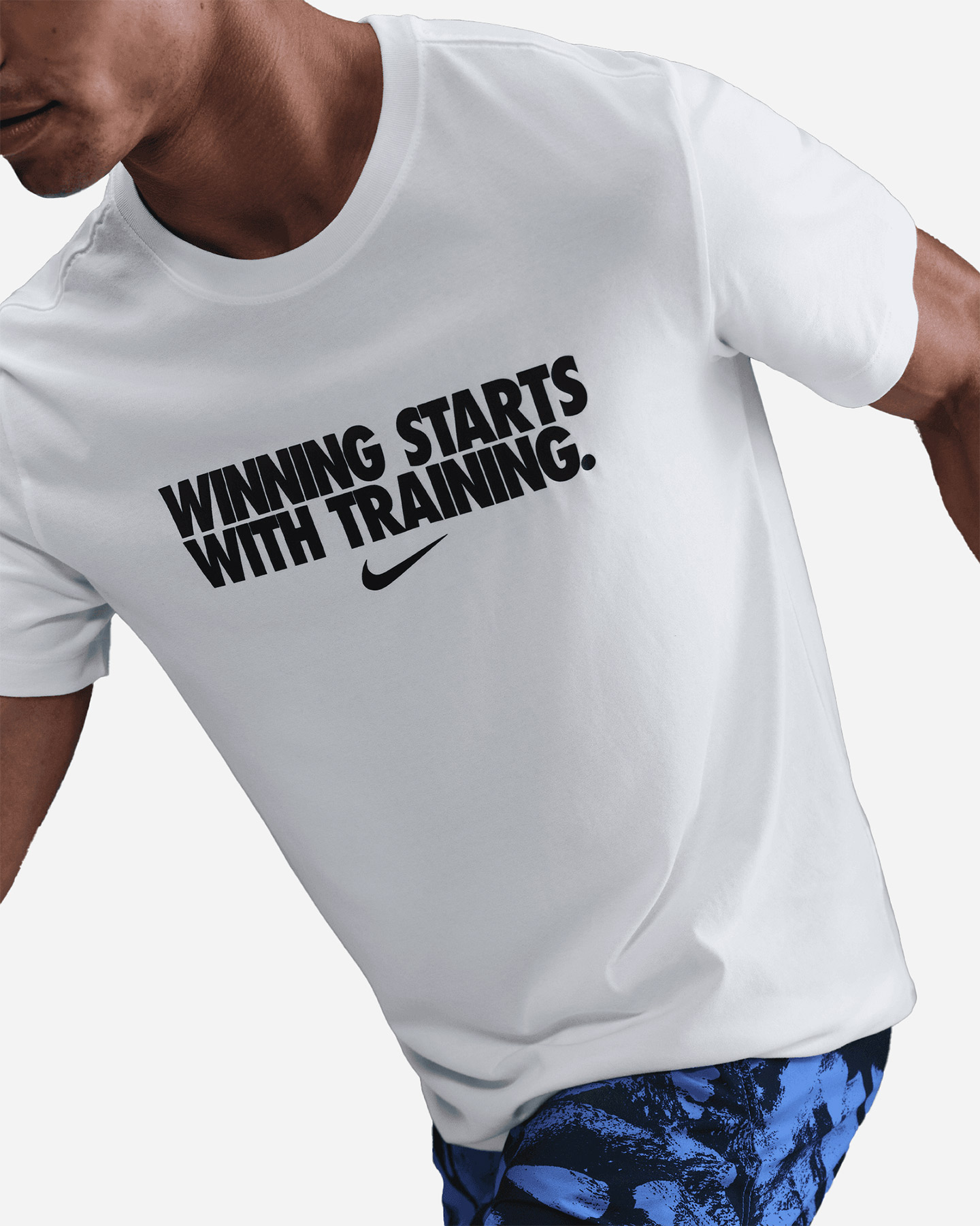T-shirt training NIKE DRI FIT GFX WINNING M - Bianco - 5 | Cisalfa Sport