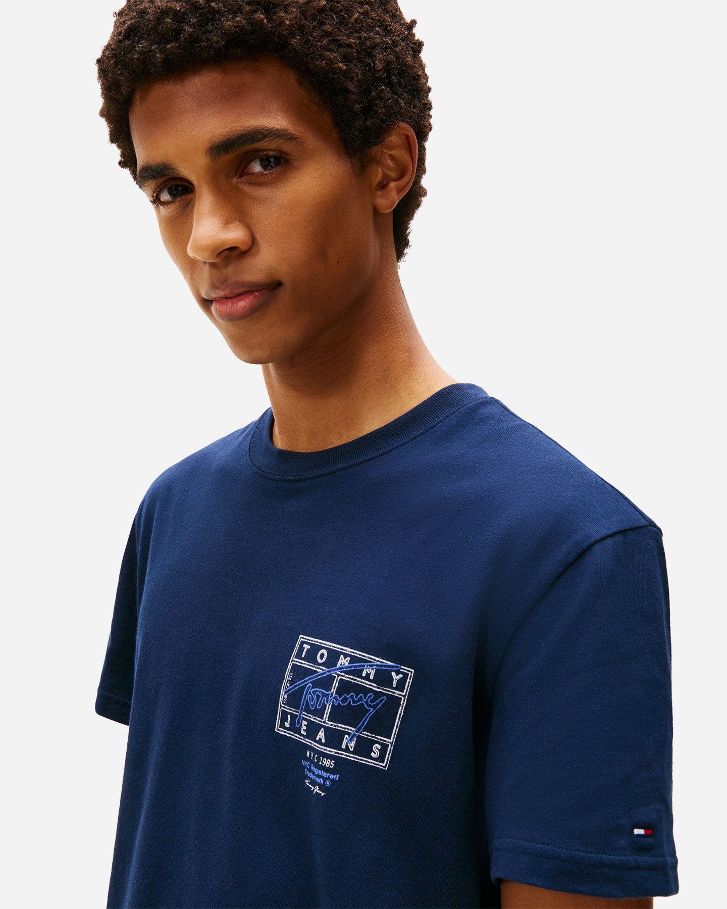 T-shirt TOMMY HILFIGER BACK LOGO M - Blu - 4 | Cisalfa Sport