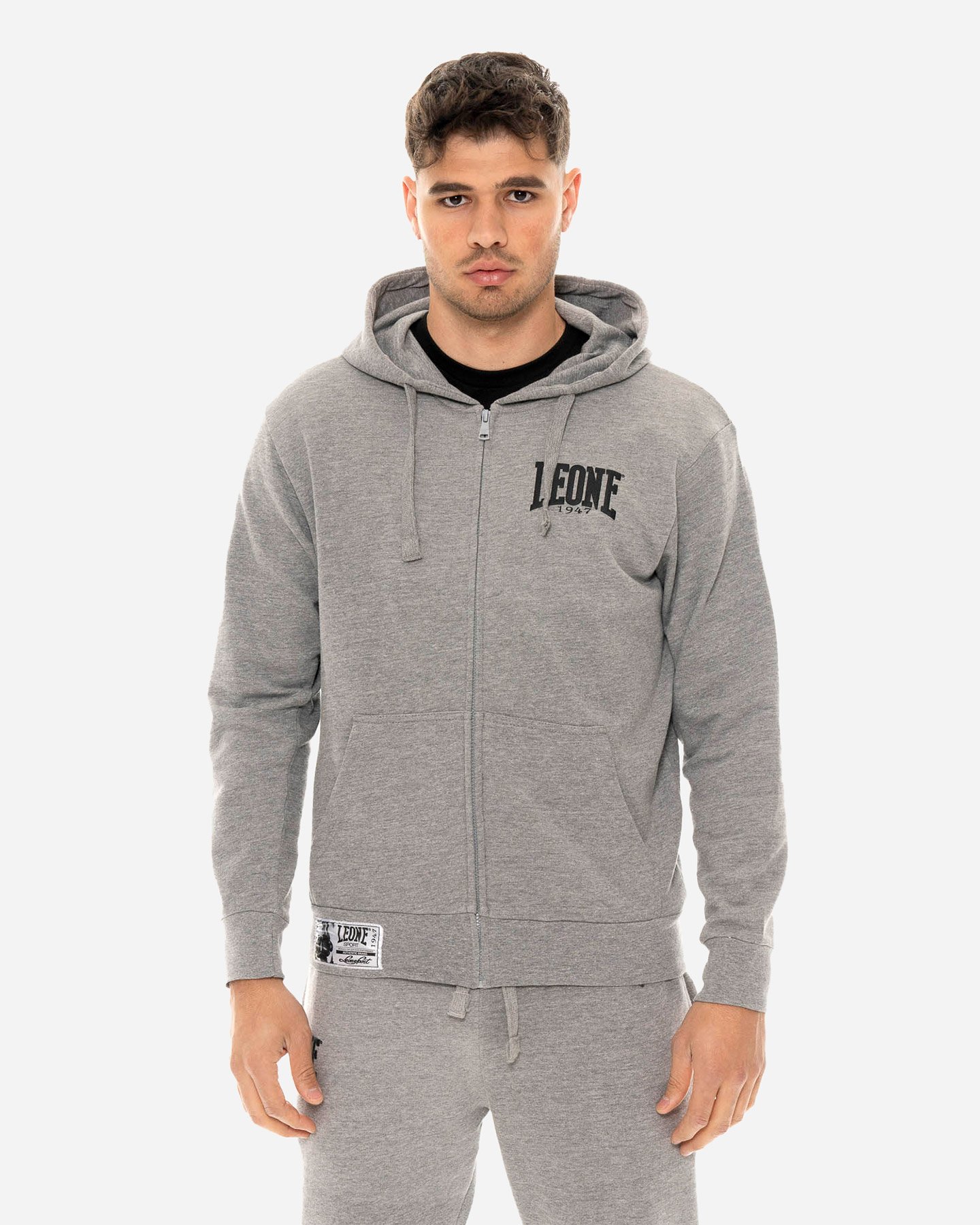 Leone Basic M - Felpa - Uomo - Grigio