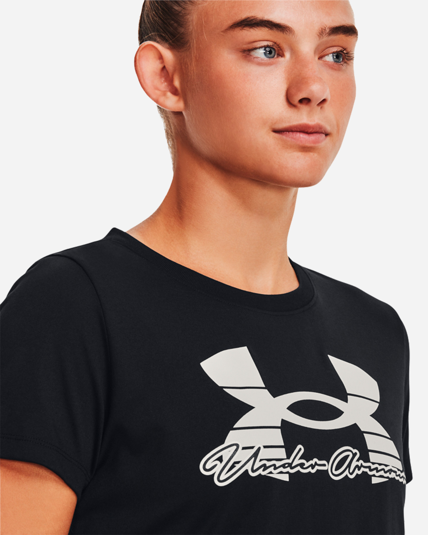 T-shirt training UNDER ARMOUR BIG LOGO W - Nero - 4 | Cisalfa Sport