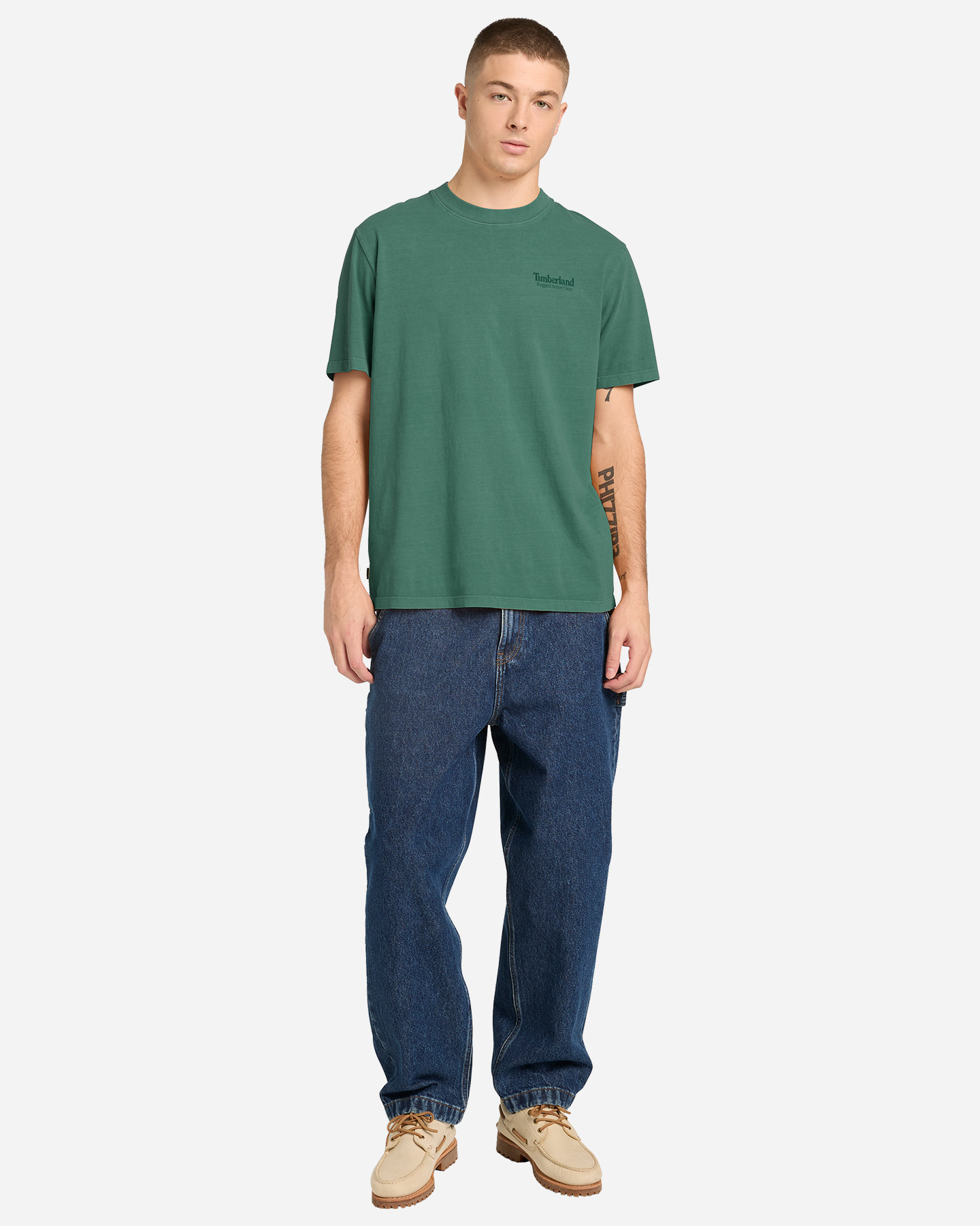T-shirt TIMBERLAND RUGGED ACTIVE GEAR BACK GRAPHIC M - Verde - 3 | Cisalfa Sport