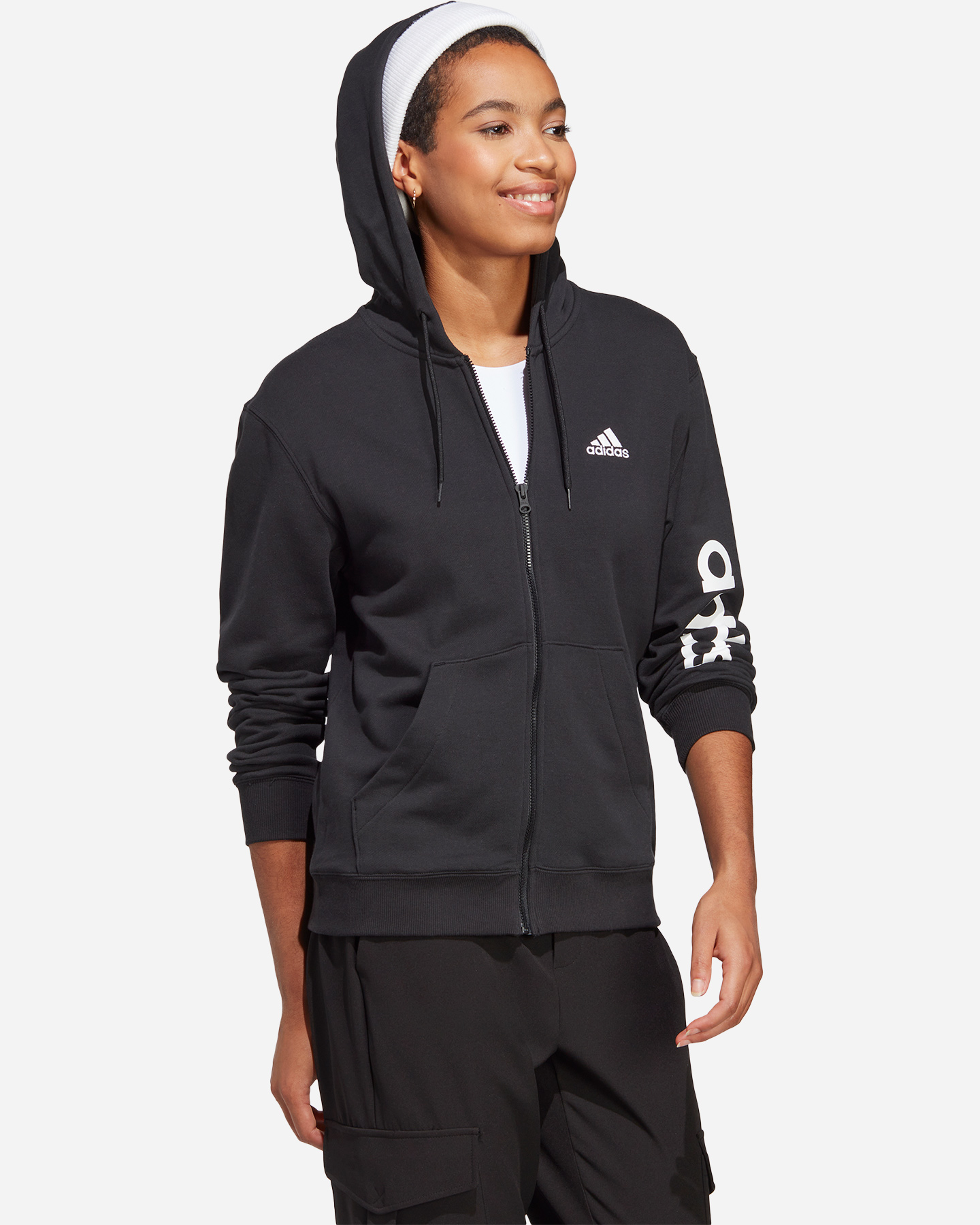 Felpa ADIDAS LOGO LINEAR W - Nero - 3 | Cisalfa Sport