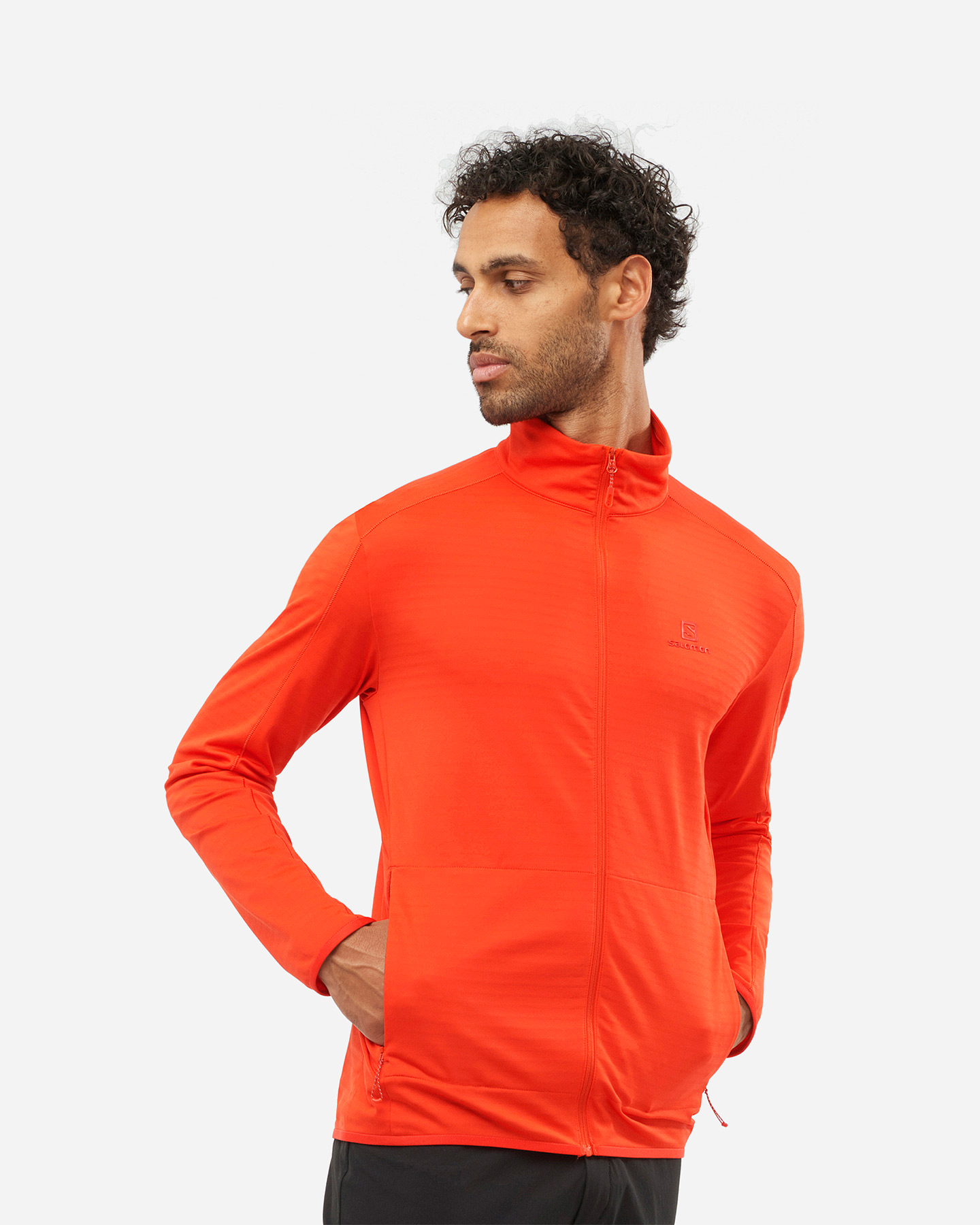 Pile SALOMON OUTRACK MID FZ M - Rosso - 1 | Cisalfa Sport