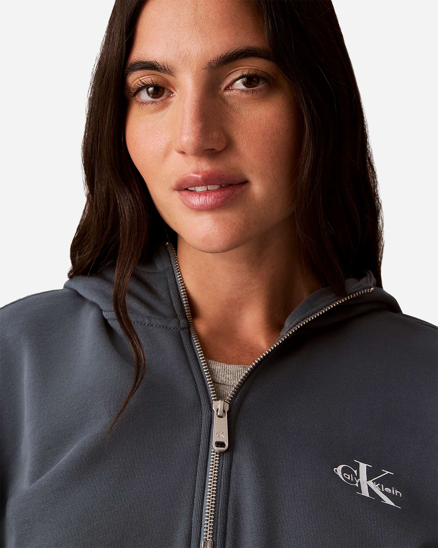 Felpa CALVIN KLEIN JEANS MONOLOGO W - Antracite - 4 | Cisalfa Sport