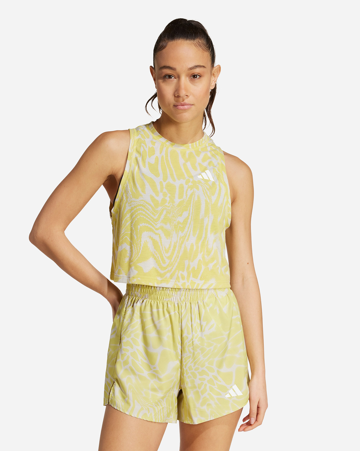 Canotta training ADIDAS CROP W - Giallo - 1 | Cisalfa Sport