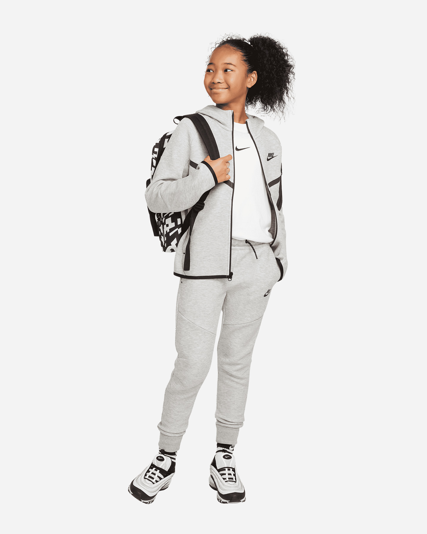 Pantalone NIKE TECH FLEECE 2 JR - Grigio - 5 | Cisalfa Sport