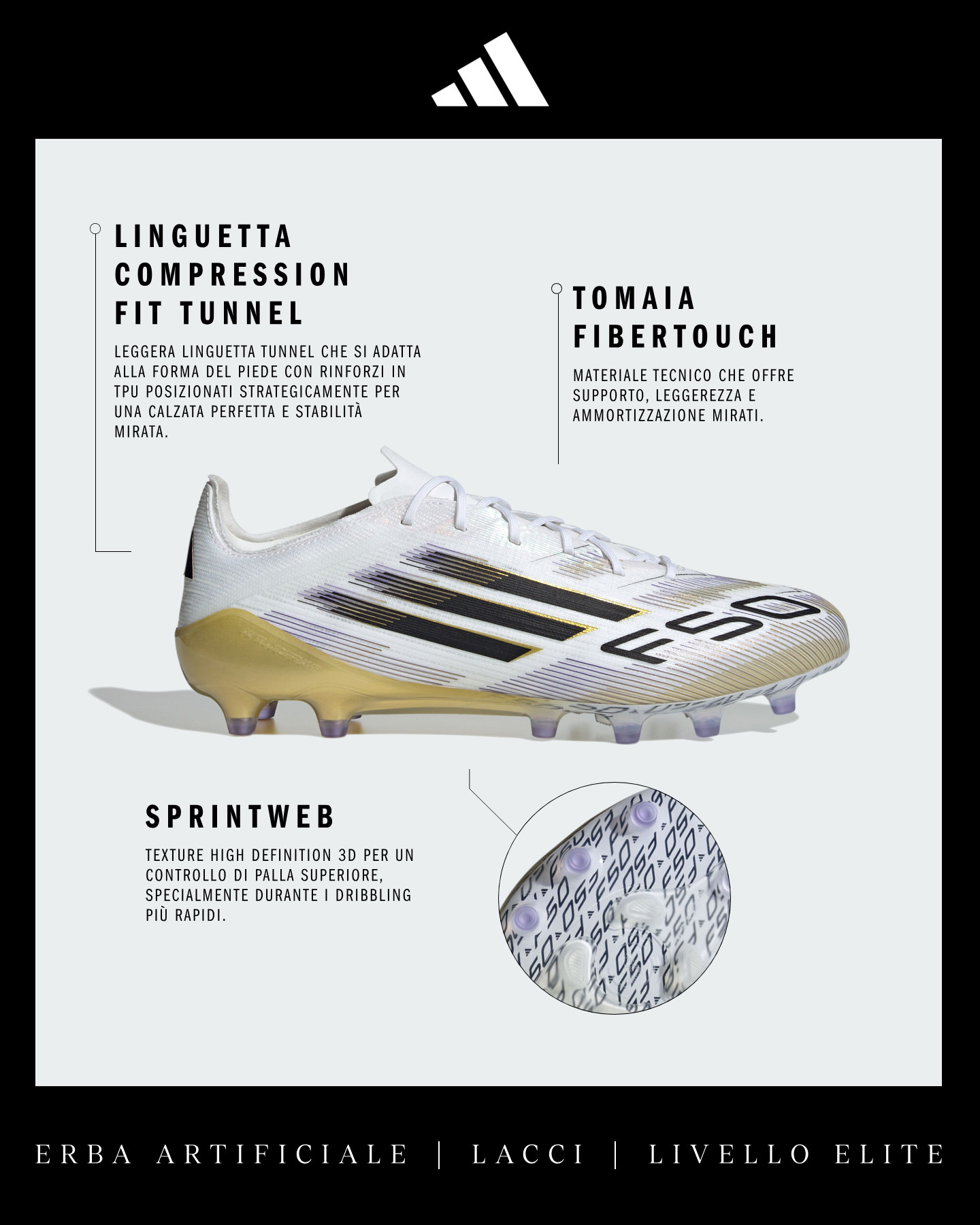 Scarpe calcio ADIDAS F50 ELITE AG M - Color mix - 1 | Cisalfa Sport