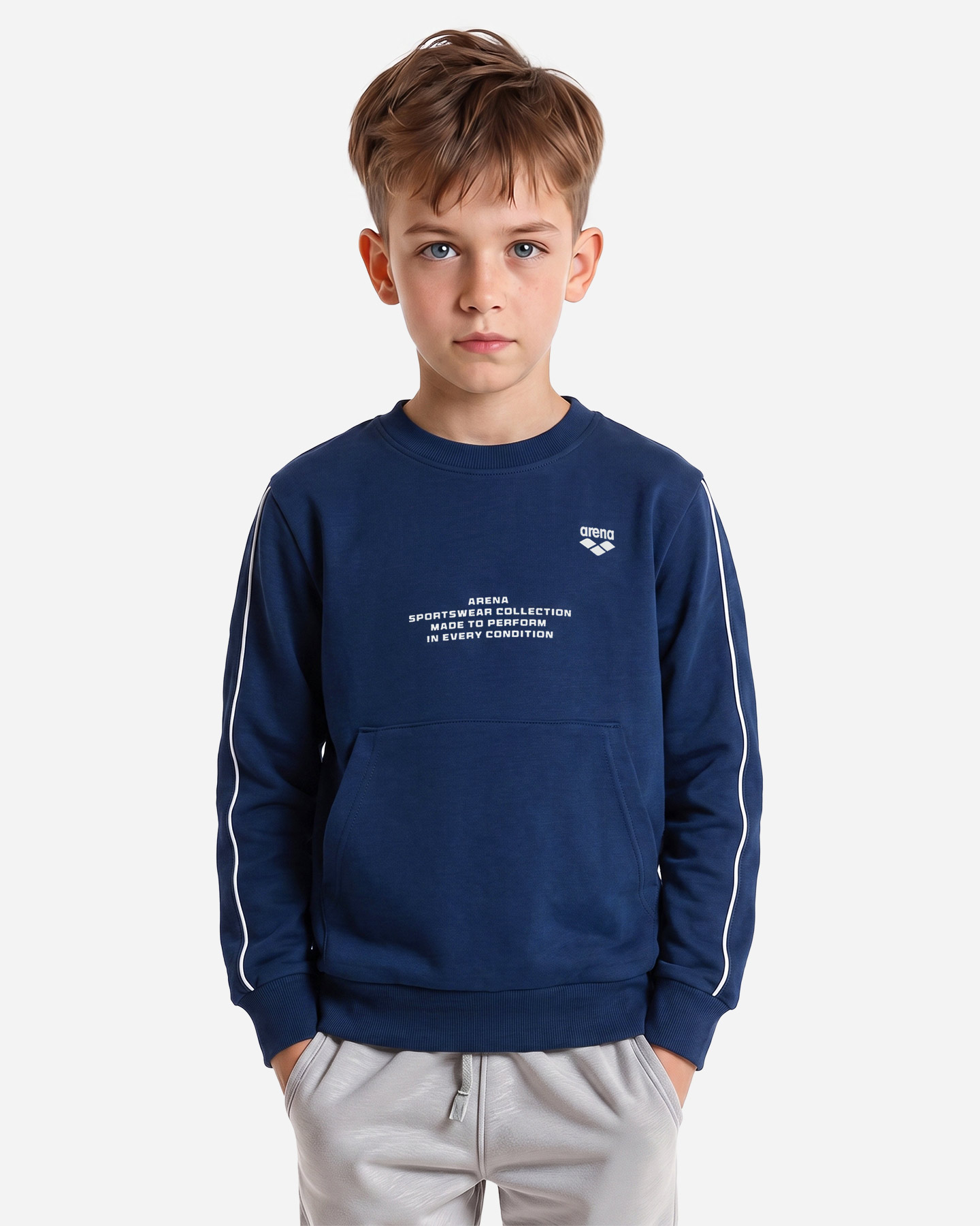 Felpa ARENA ATHLETIC ESSENTIAL JR - Blu - 2 | Cisalfa Sport