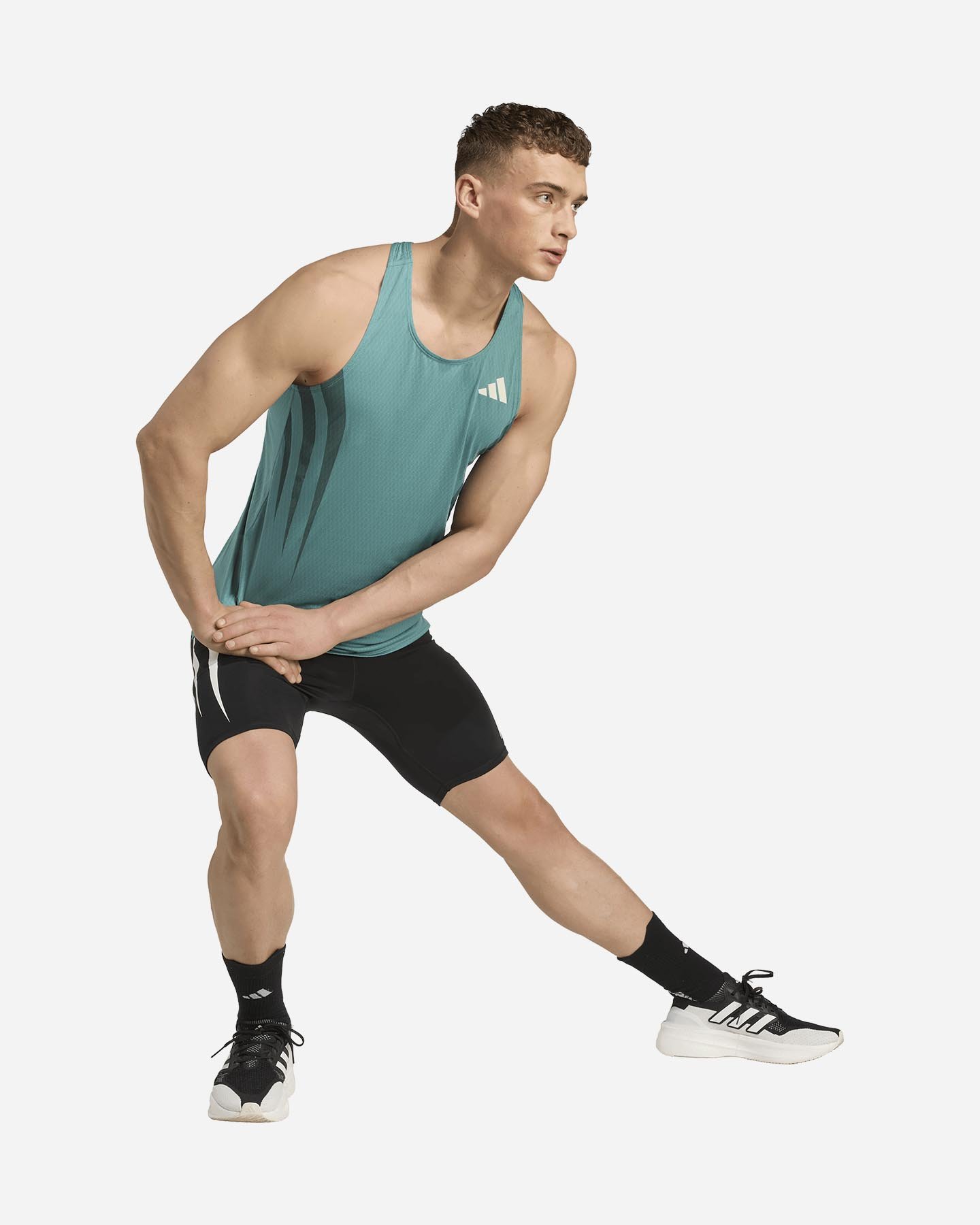 Canotta running ADIDAS ADIZERO M - Verde - 3 | Cisalfa Sport