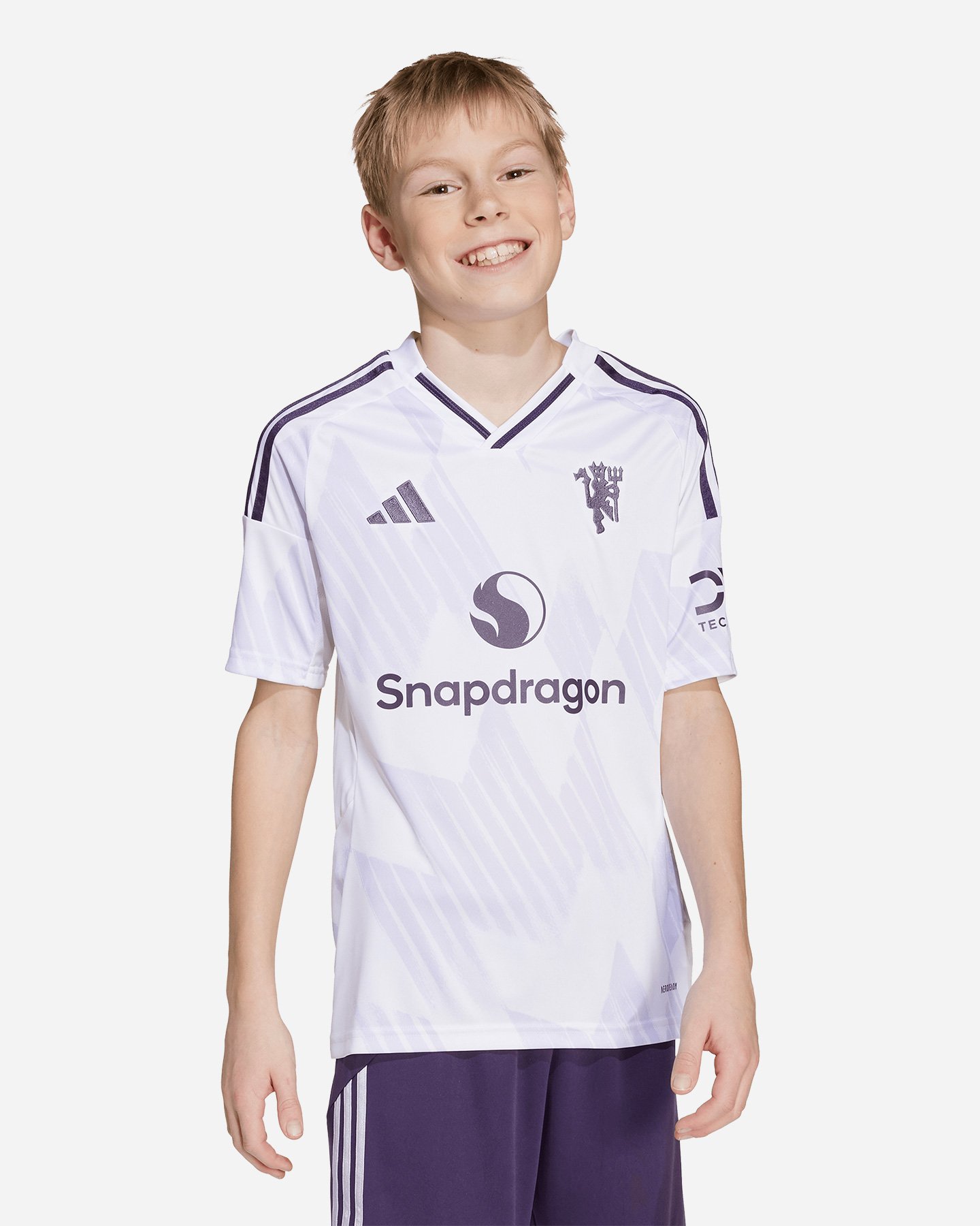 Maglia calcio ufficiale ADIDAS MANCHESTER UNITED AWAY 25-26 JR - Bianco - 2 | Cisalfa Sport