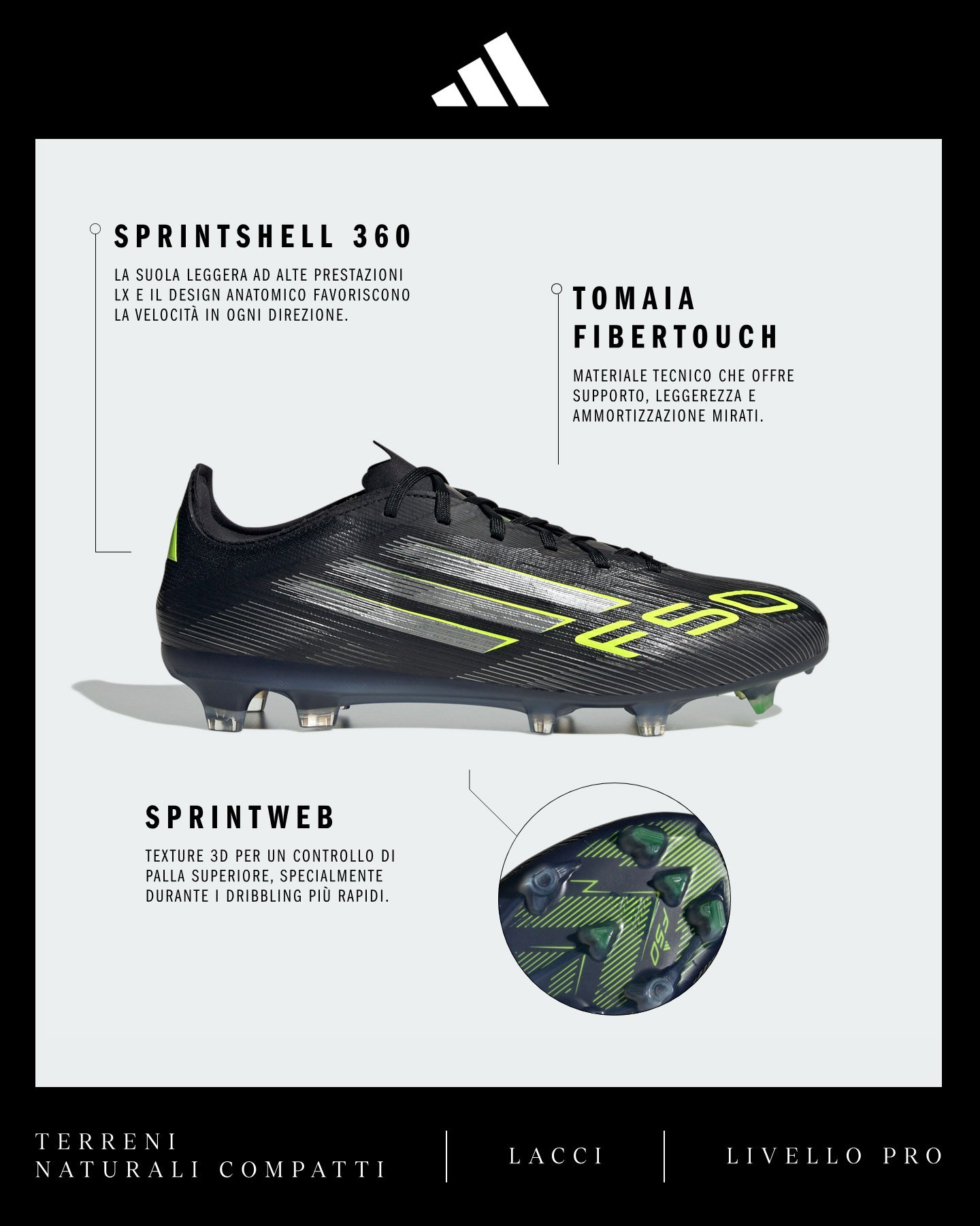 Scarpe calcio ADIDAS F50 PRO FG M - Color mix - 1 | Cisalfa Sport