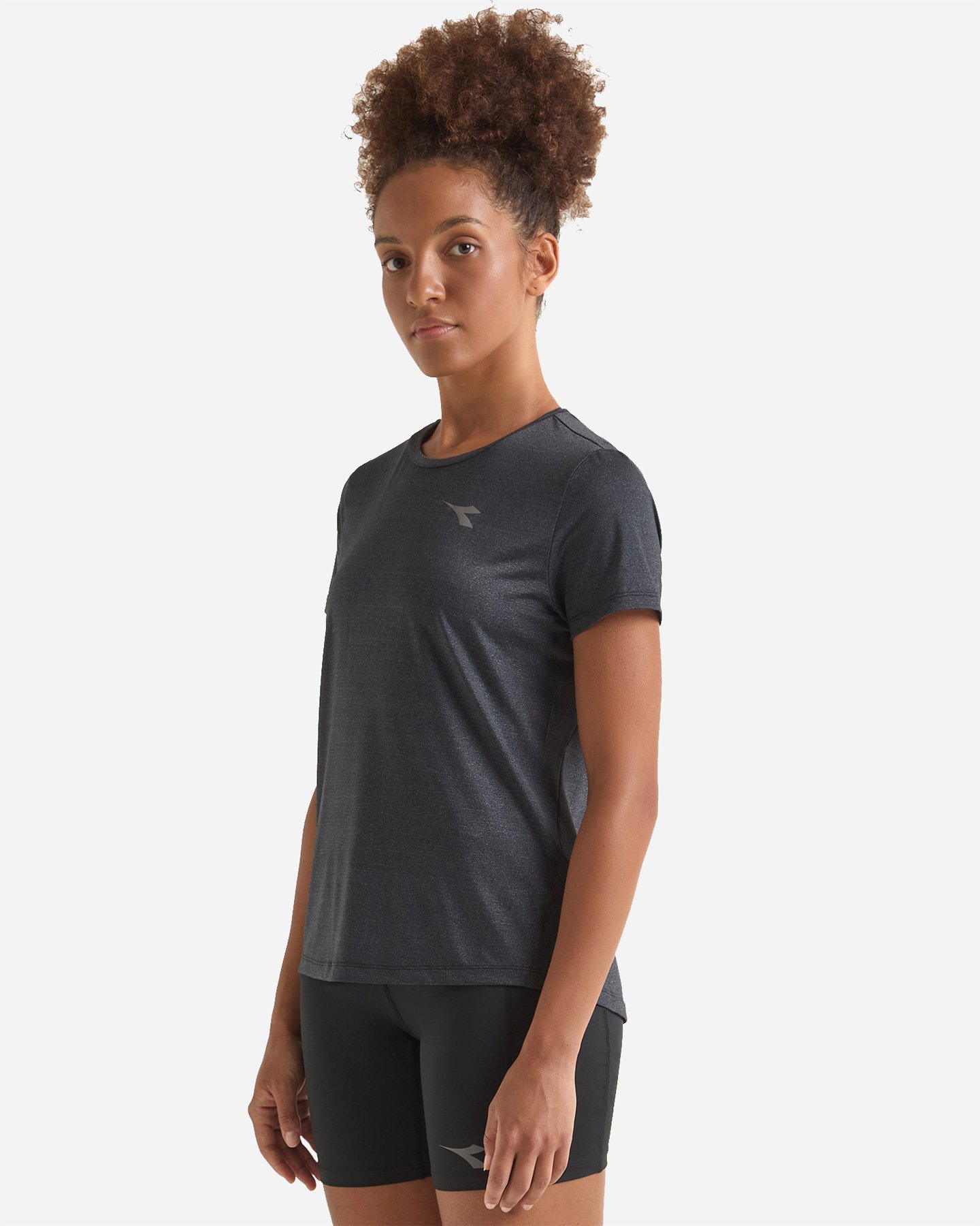 T-shirt running DIADORA TECH RUN CREW W - Nero - 1 | Cisalfa Sport