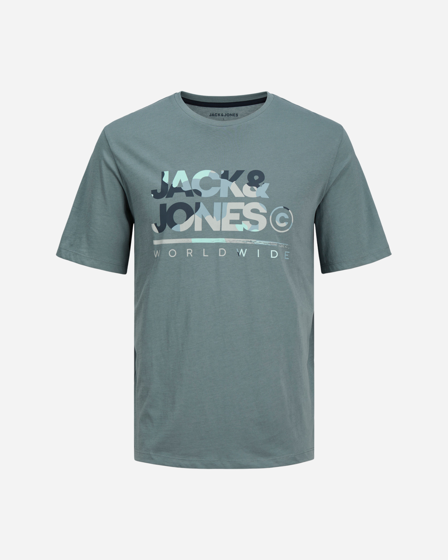 T-shirt JACK & JONES BIG LOGO CAMOU M - Blu - 0 | Cisalfa Sport