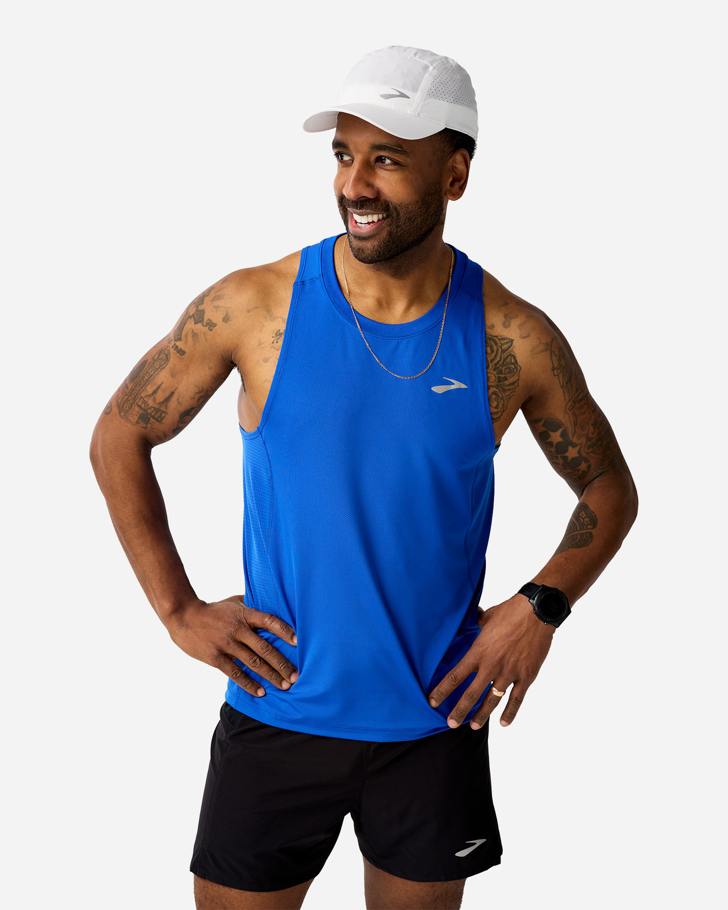 Canotta running BROOKS ATMOSPHERE SINGLET 3.0 M - Blu - 3 | Cisalfa Sport