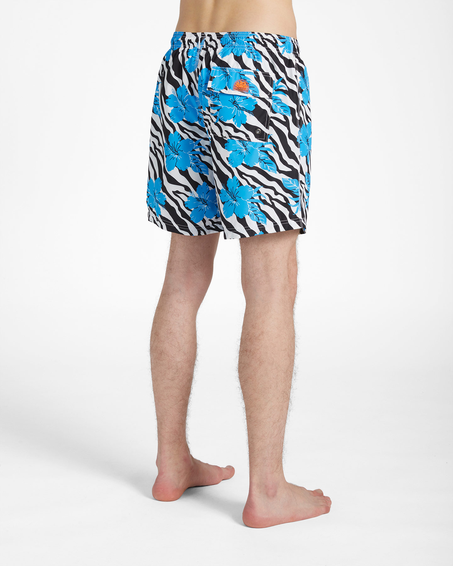 Boxer mare SUNDEK 16'' ELASTIC ANIMALIER & IBISCUS M - Bianco - 1 | Cisalfa Sport