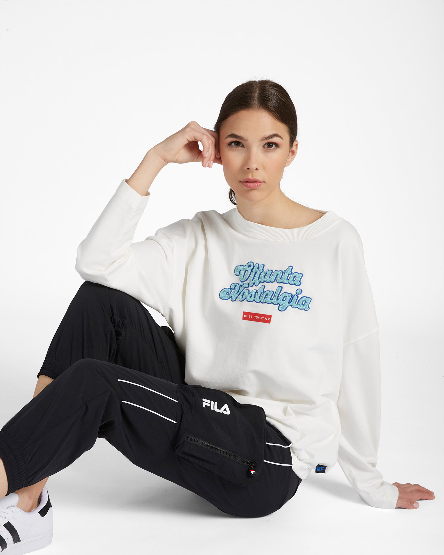 Felpa BEST COMPANY PRINT OTTANTA W - Bianco - 1 | Cisalfa Sport