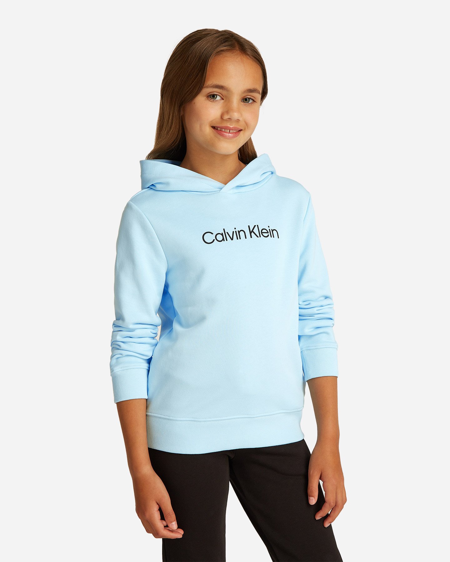 Felpa CALVIN KLEIN JEANS LINE LOGO JR - Azzurro - 2 | Cisalfa Sport