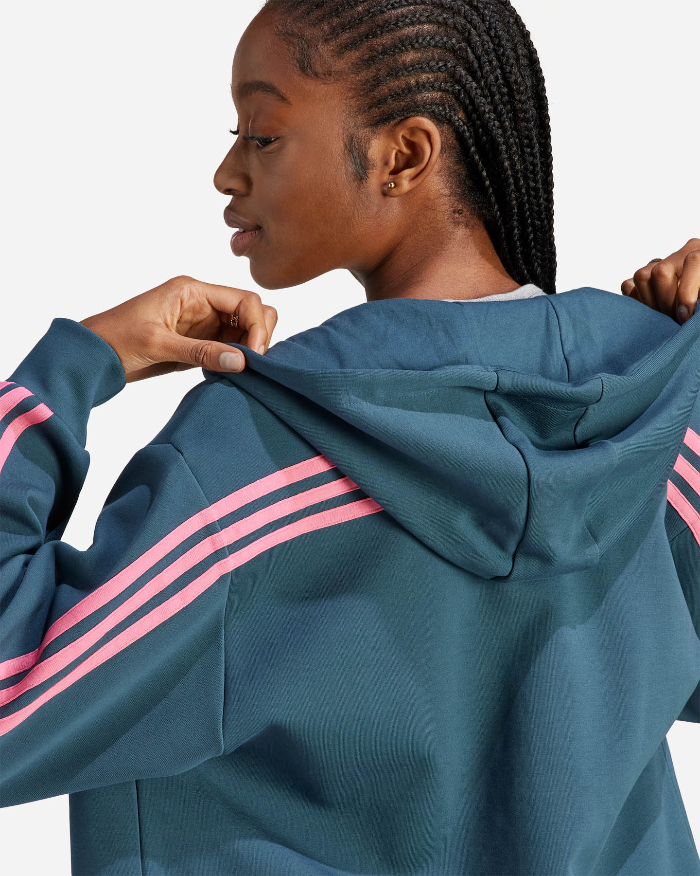 Felpa ADIDAS 3 STRIPES W - Blu - 4 | Cisalfa Sport