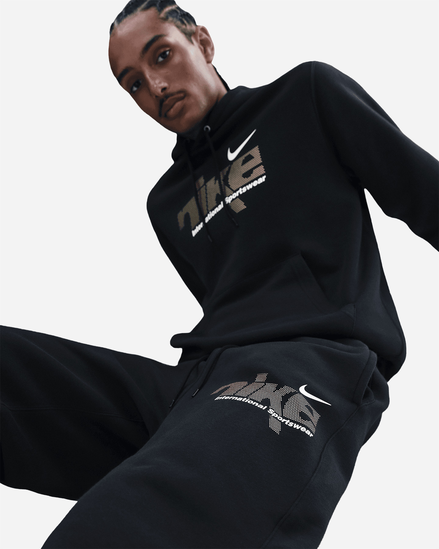 Pantalone NIKE STRAIGHT FLEECE M - Nero - 4 | Cisalfa Sport