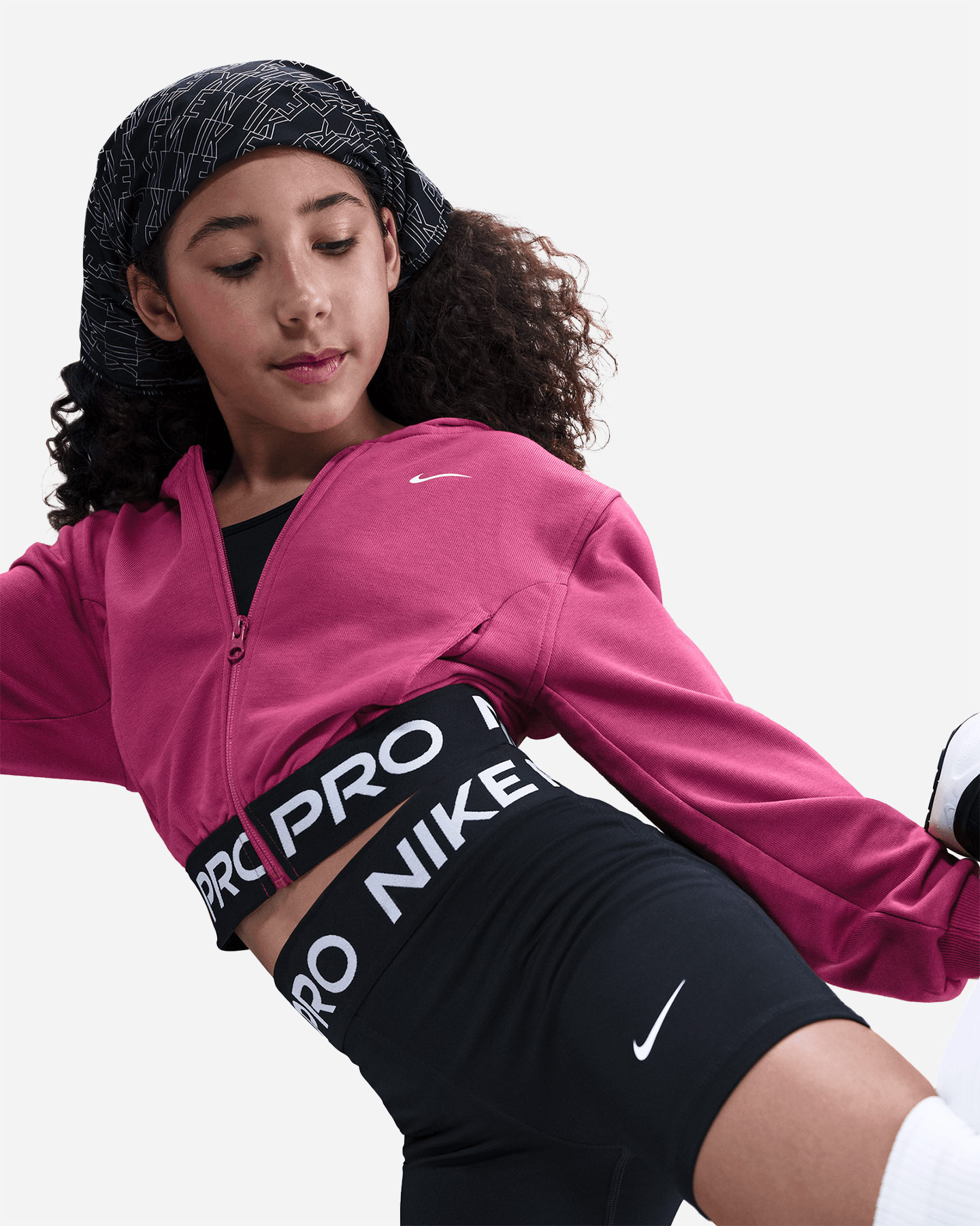 Felpa NIKE TAPE PRO JR - Fucsia - 4 | Cisalfa Sport