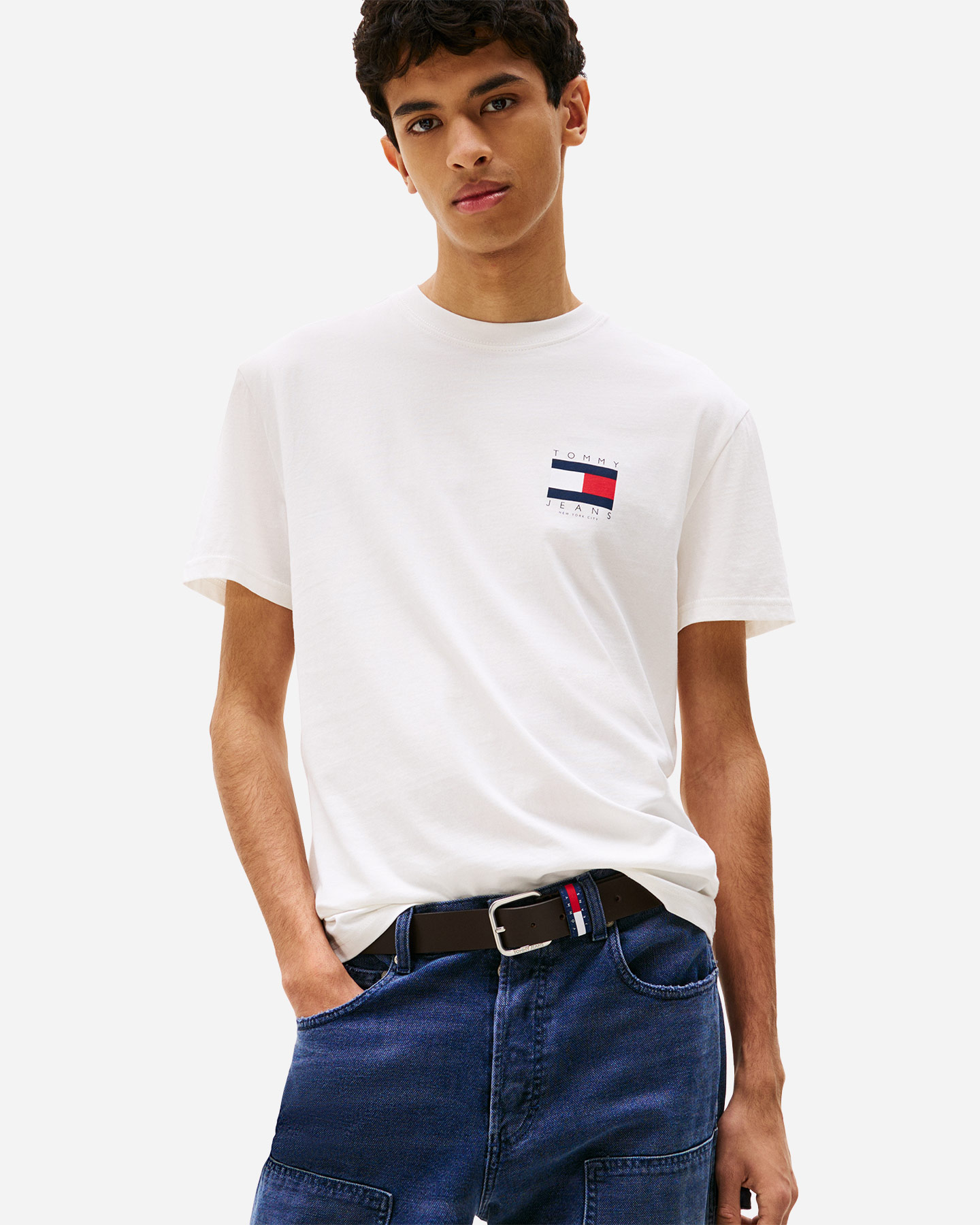 T-shirt TOMMY HILFIGER BIG LOGO BACK M - Bianco - 3 | Cisalfa Sport