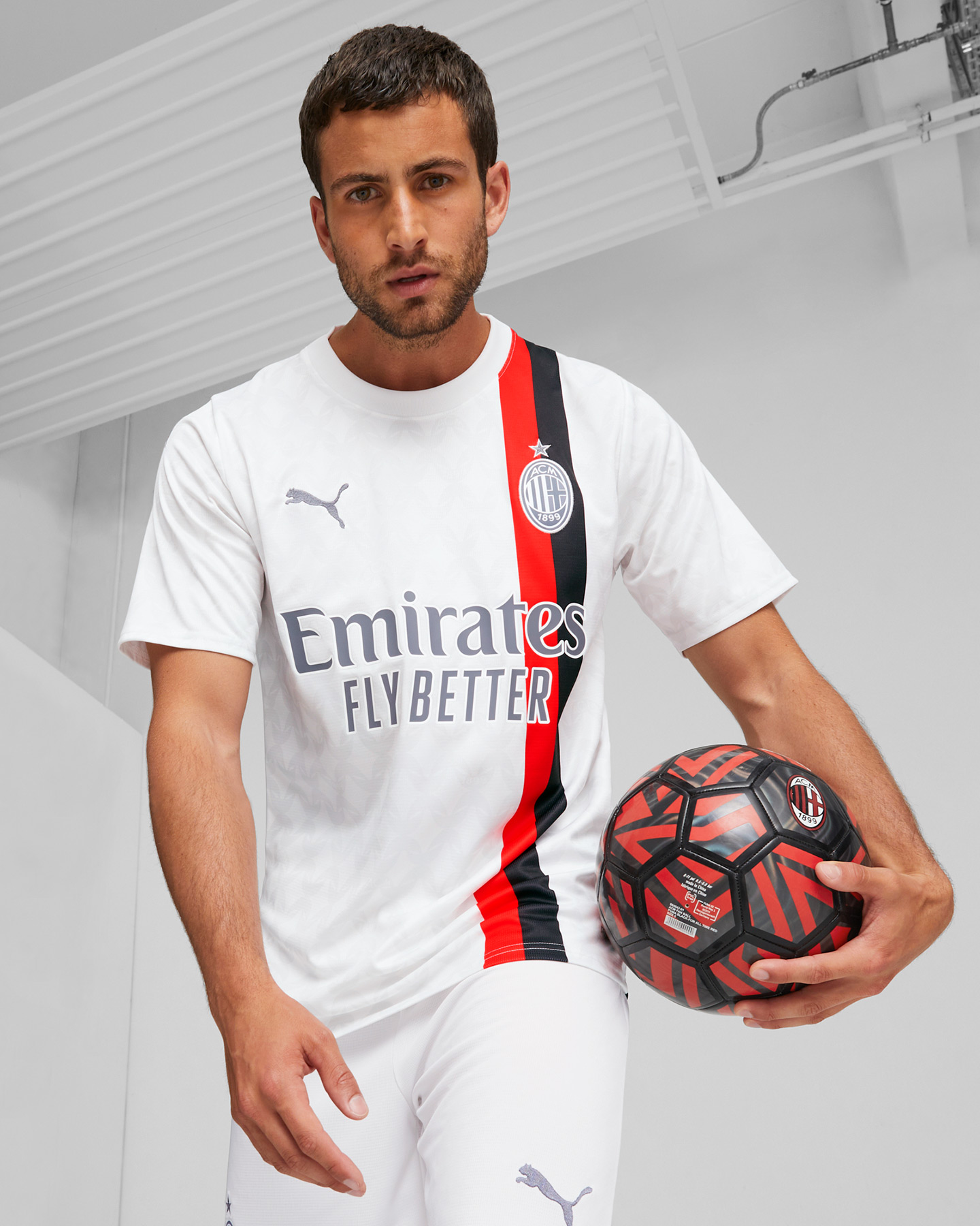Maglia calcio ufficiale PUMA MILAN AWAY REPLICA 23-24 M - Bianco - 2 | Cisalfa Sport